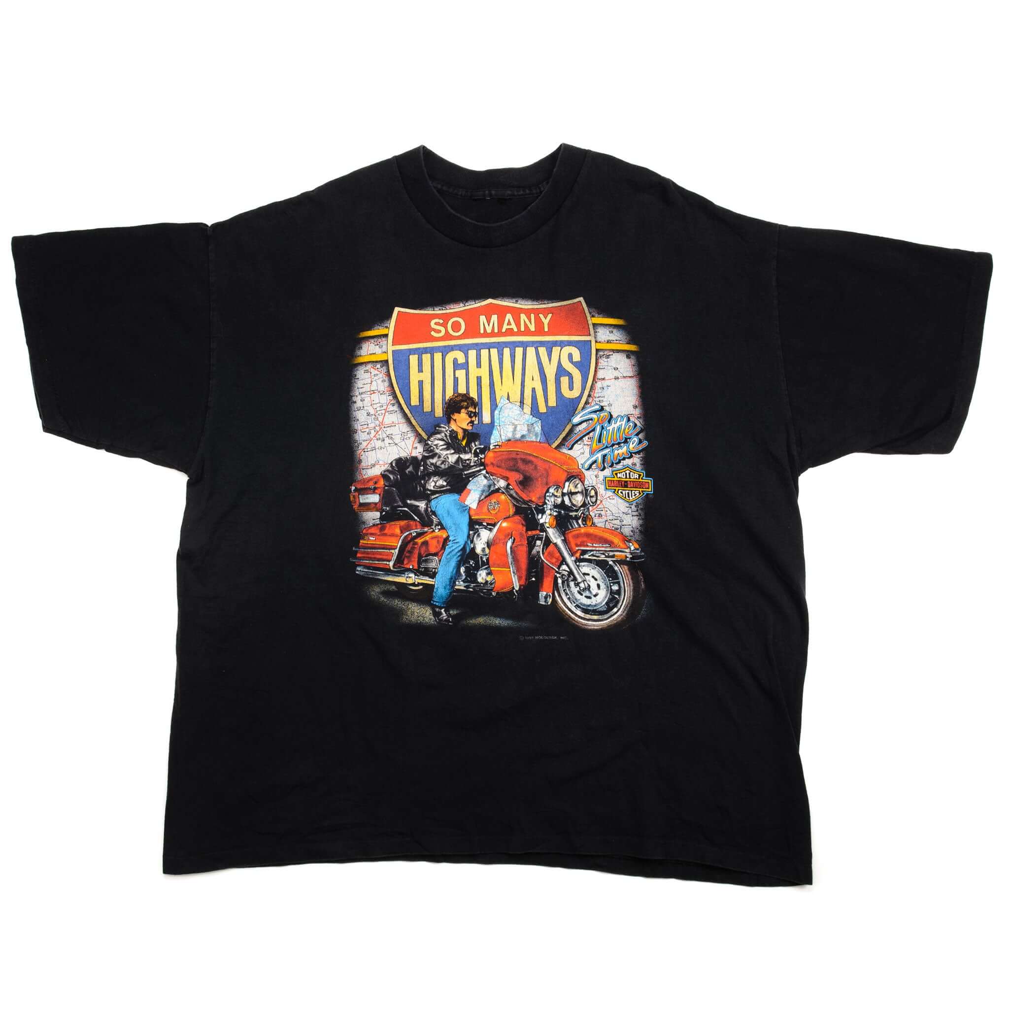 VINTAGE HARLEY DAVIDSON TEE SHIRT BY HOLOUBEK 1991 SIZE 3XL MADE IN USA