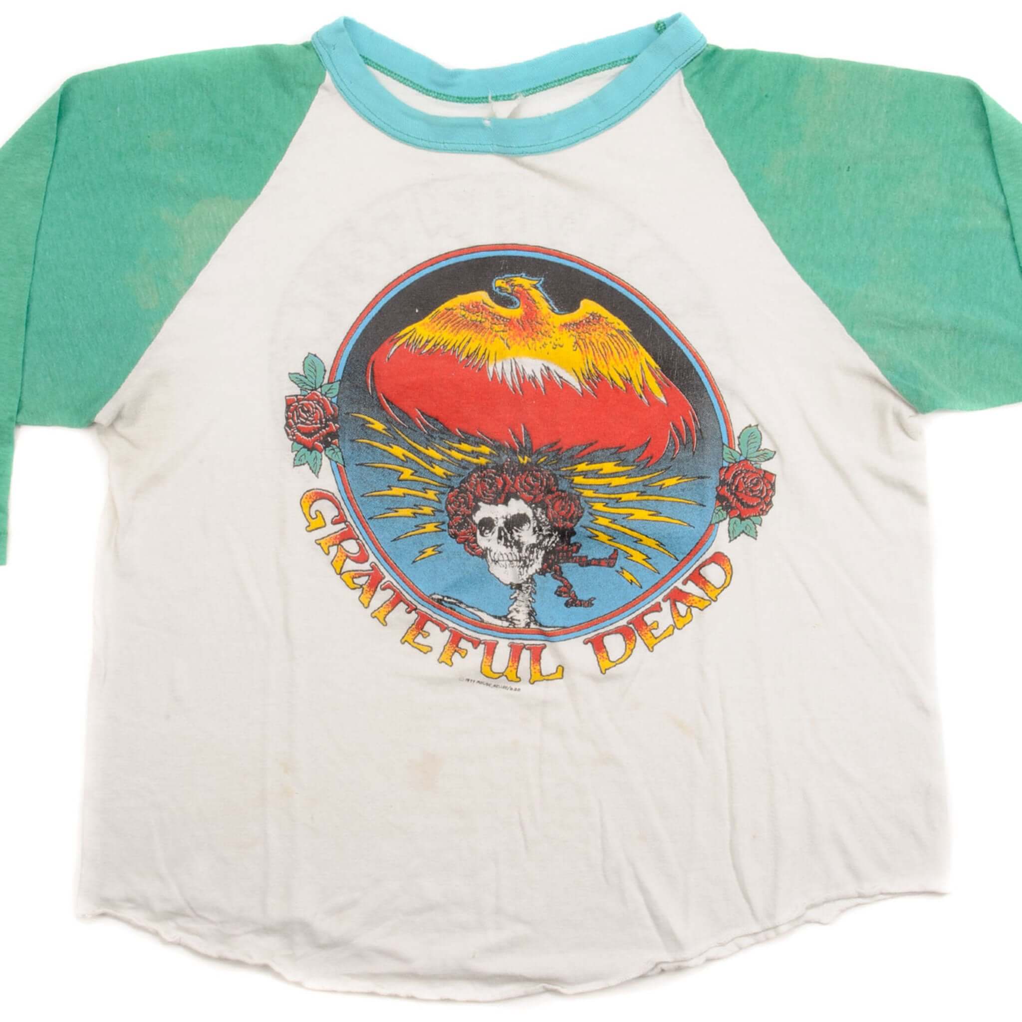 VINTAGE GRATEFUL DEAD RAGLAN TEE SHIRT 1979 SIZE SMALL MADE IN USA