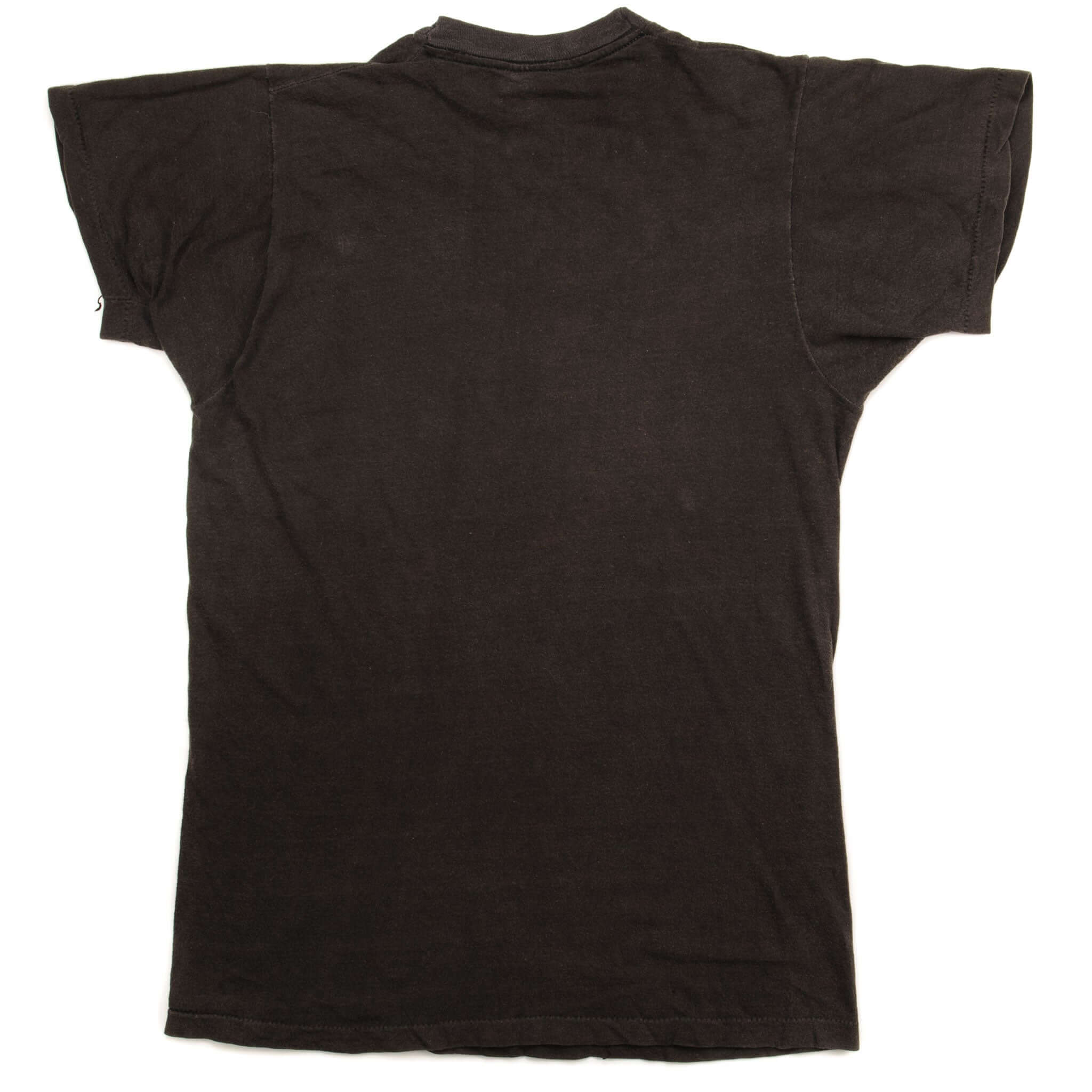 Back of black Bob Seger and the Silver Bullet Band T-shirt with no graphic