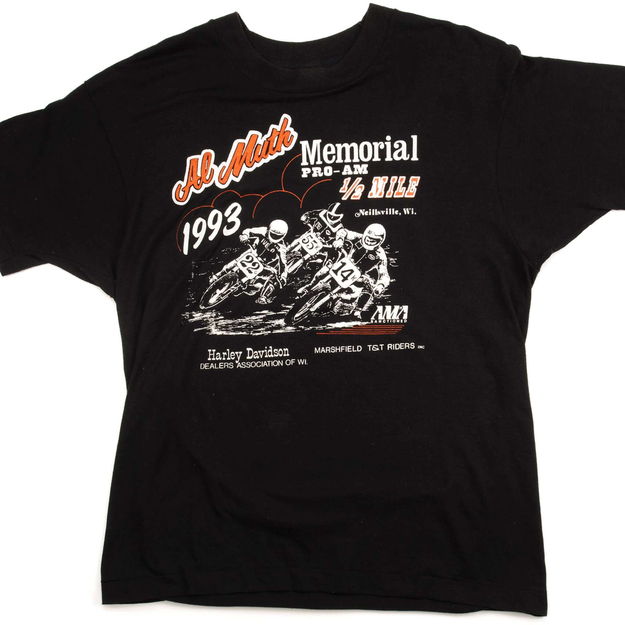 VINTAGE HARLEY DAVIDSON MEMORIAL PRO AM AMA TEE SHIRT 1993 MEDIUM MADE IN USA
