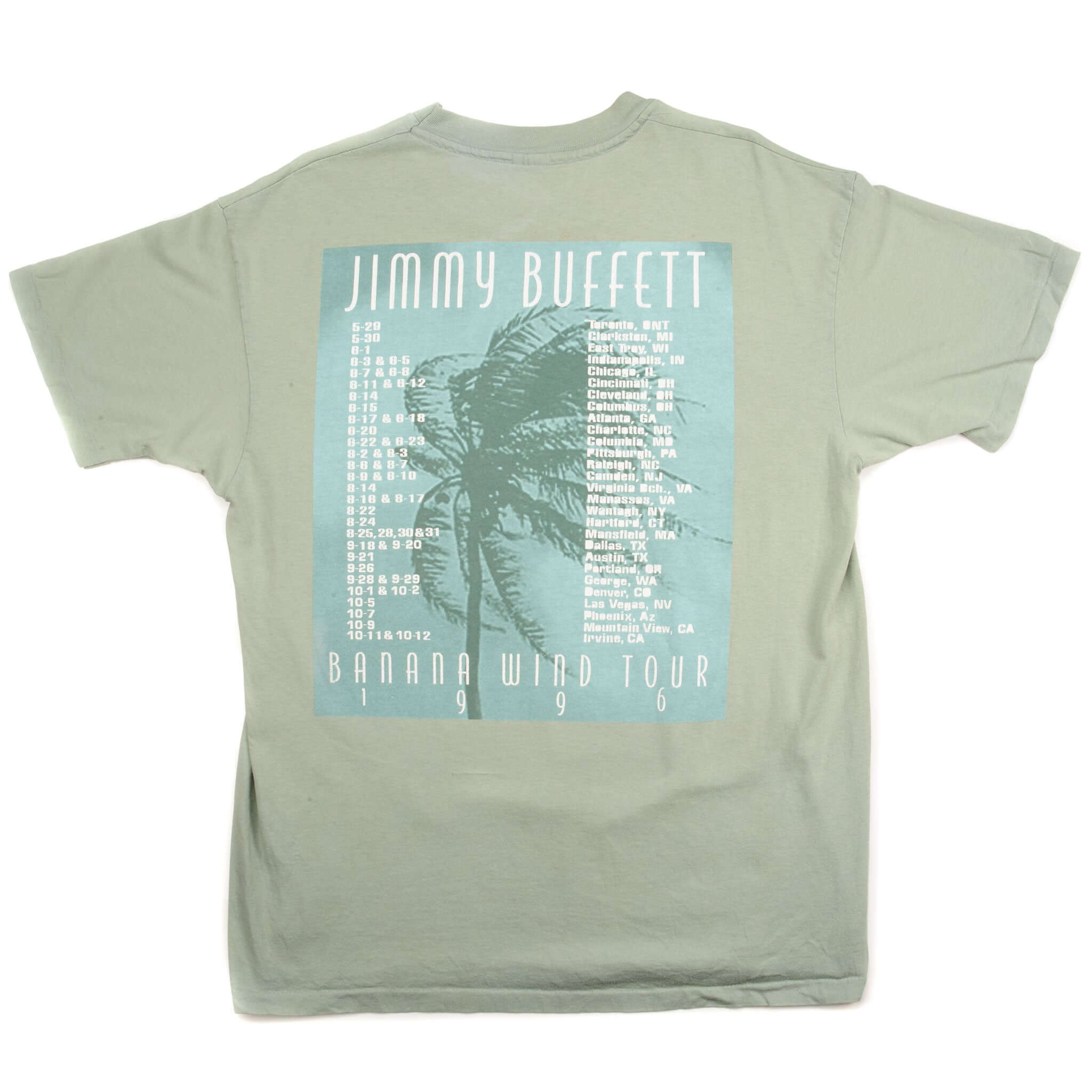 VINTAGE JIMMY BUFFET BANANA WIND TOUR TEE SHIRT 1996 SIZE XL