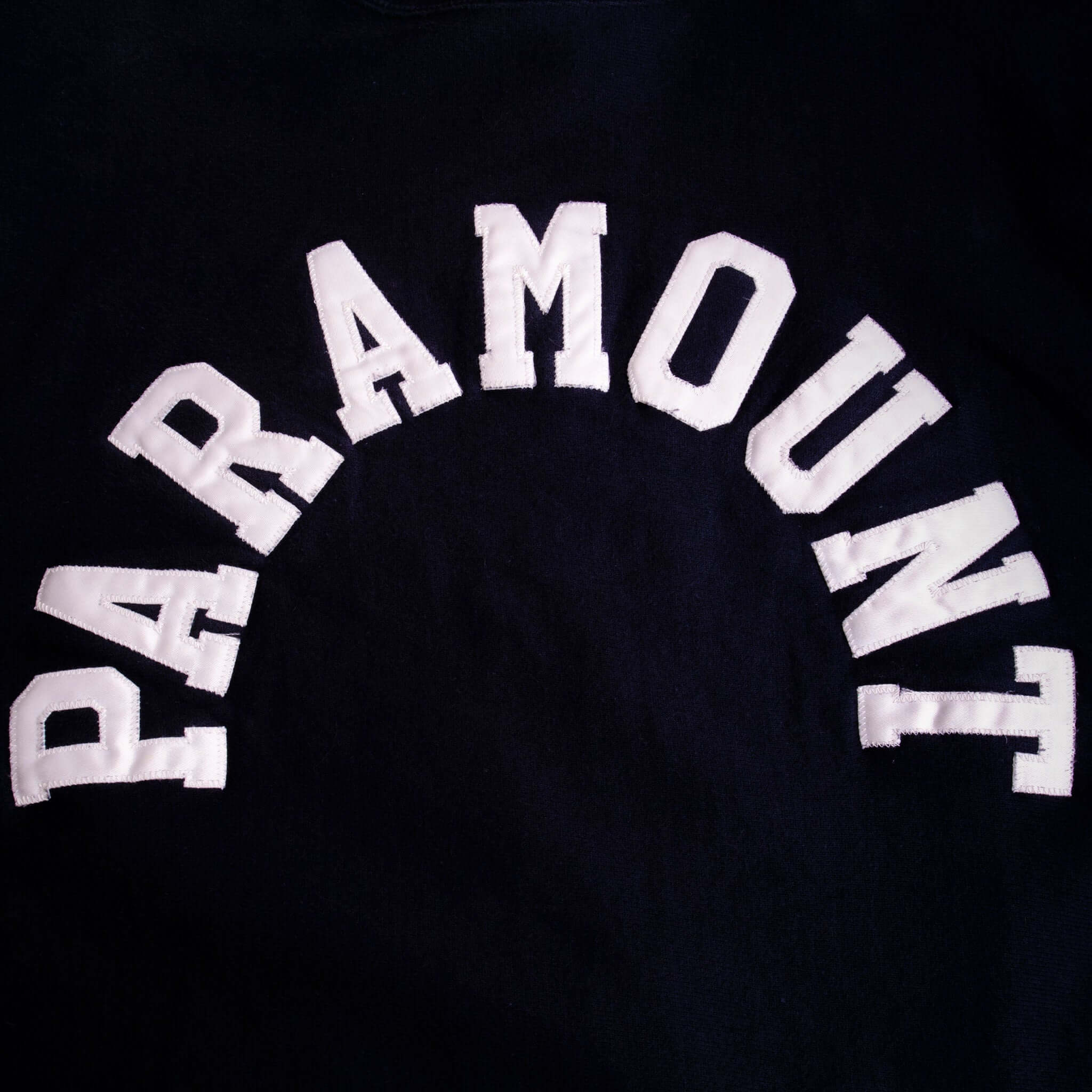 Vintage Black Champion Reverse Weave Paramount Crewneck Sweater 90S Size XLarge. Made In USA.