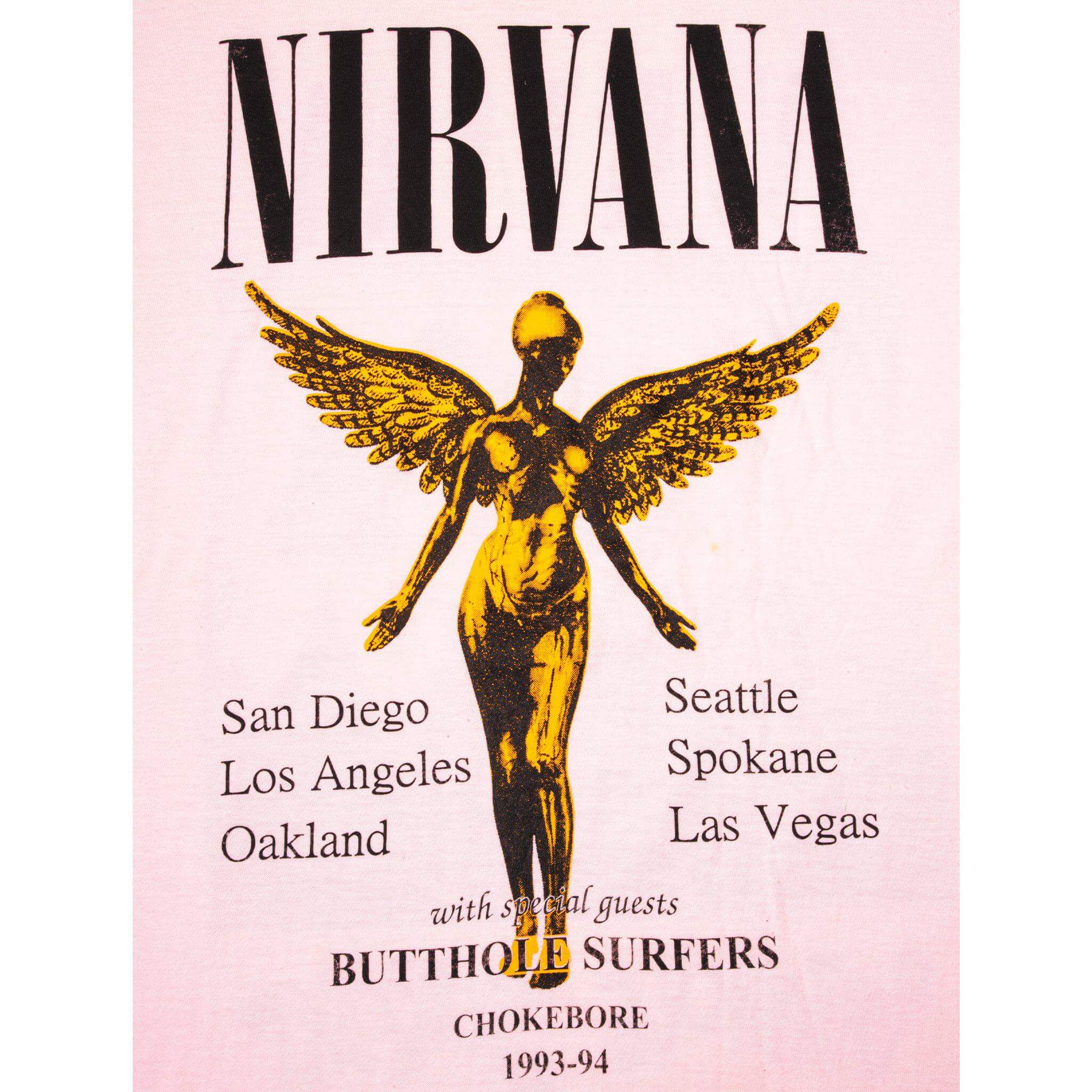 Vintage Nirvana In Utero And Butthole Surfers Tour Tee Shirt 1993 Size Large.