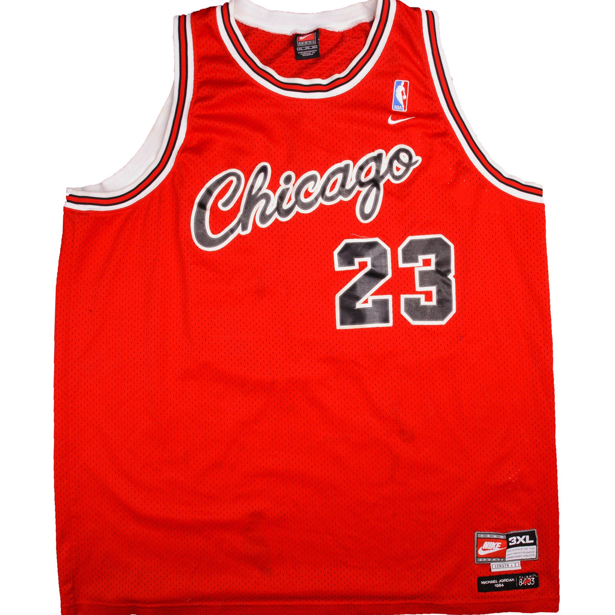 Michael Jordan Cursive Chicago Bulls Jersey Throwback Retro Nike Jersey #23  23