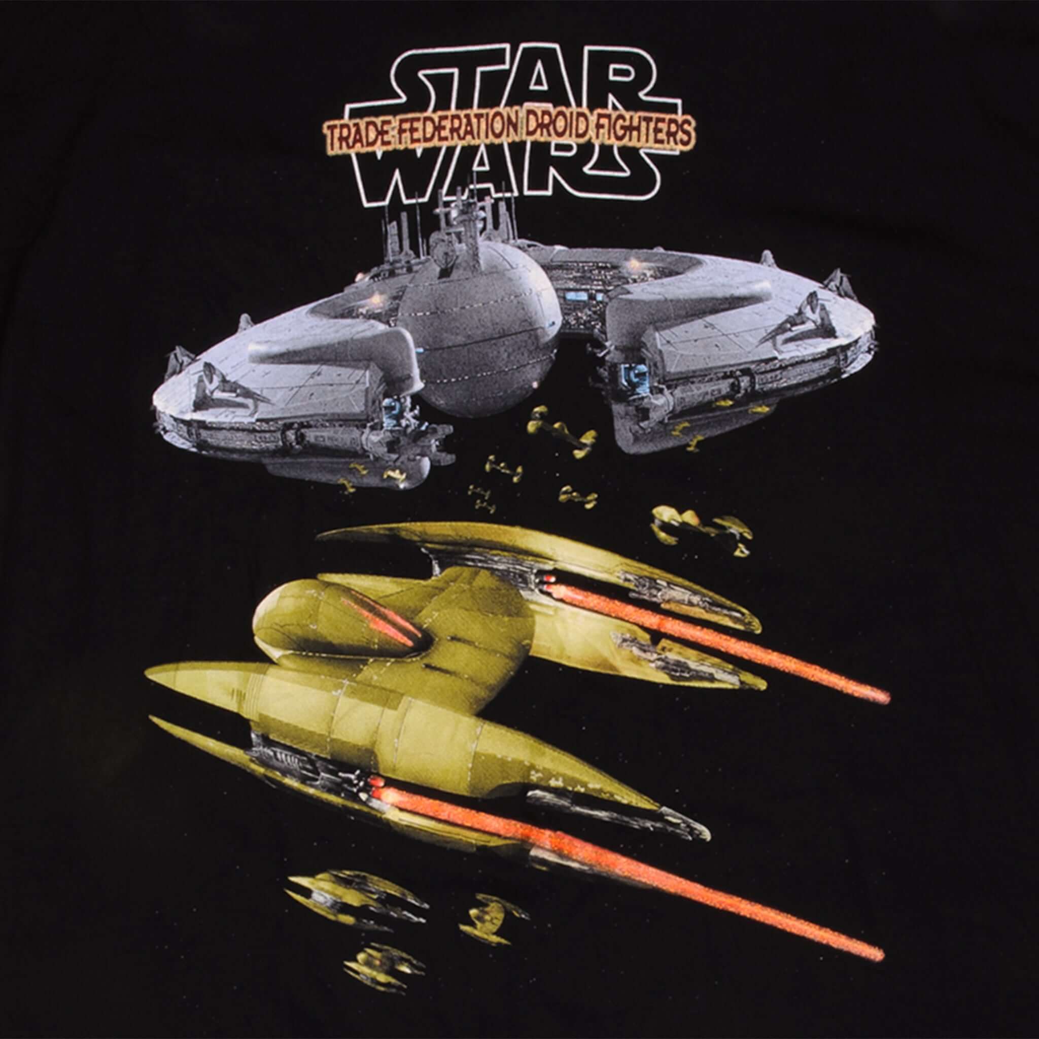 Vintage Trade Federation Droid Fighter Star Wars Episode 1 The Phantom Menace Tee Shirt 1999- Early 2000s Size XLL Made In USA.