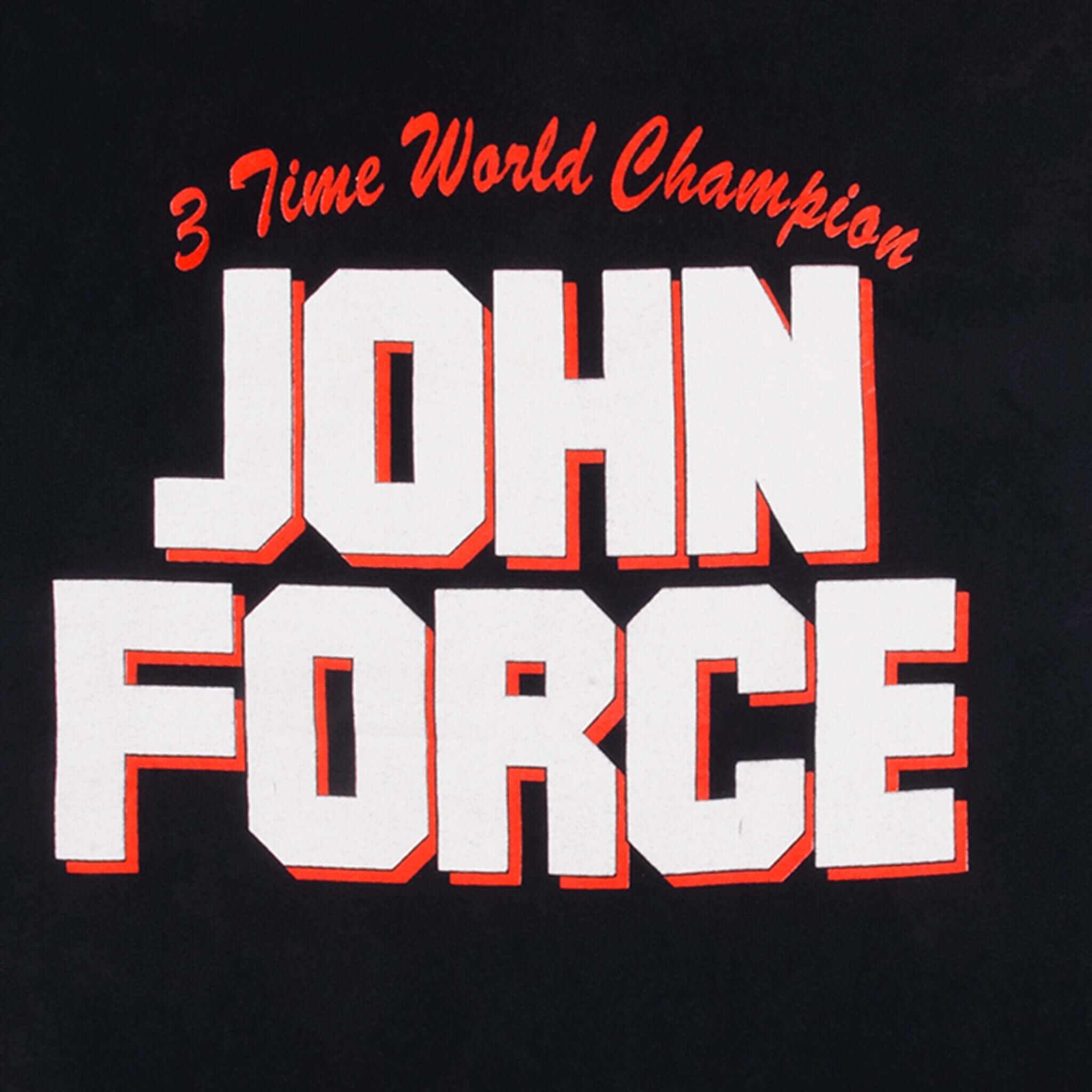 Vintage Nascar The Nightmare Continues 3 Times Champion John Force Tee Shirt With Single Stitch Sleeves Size L. Made In USA. 1990S