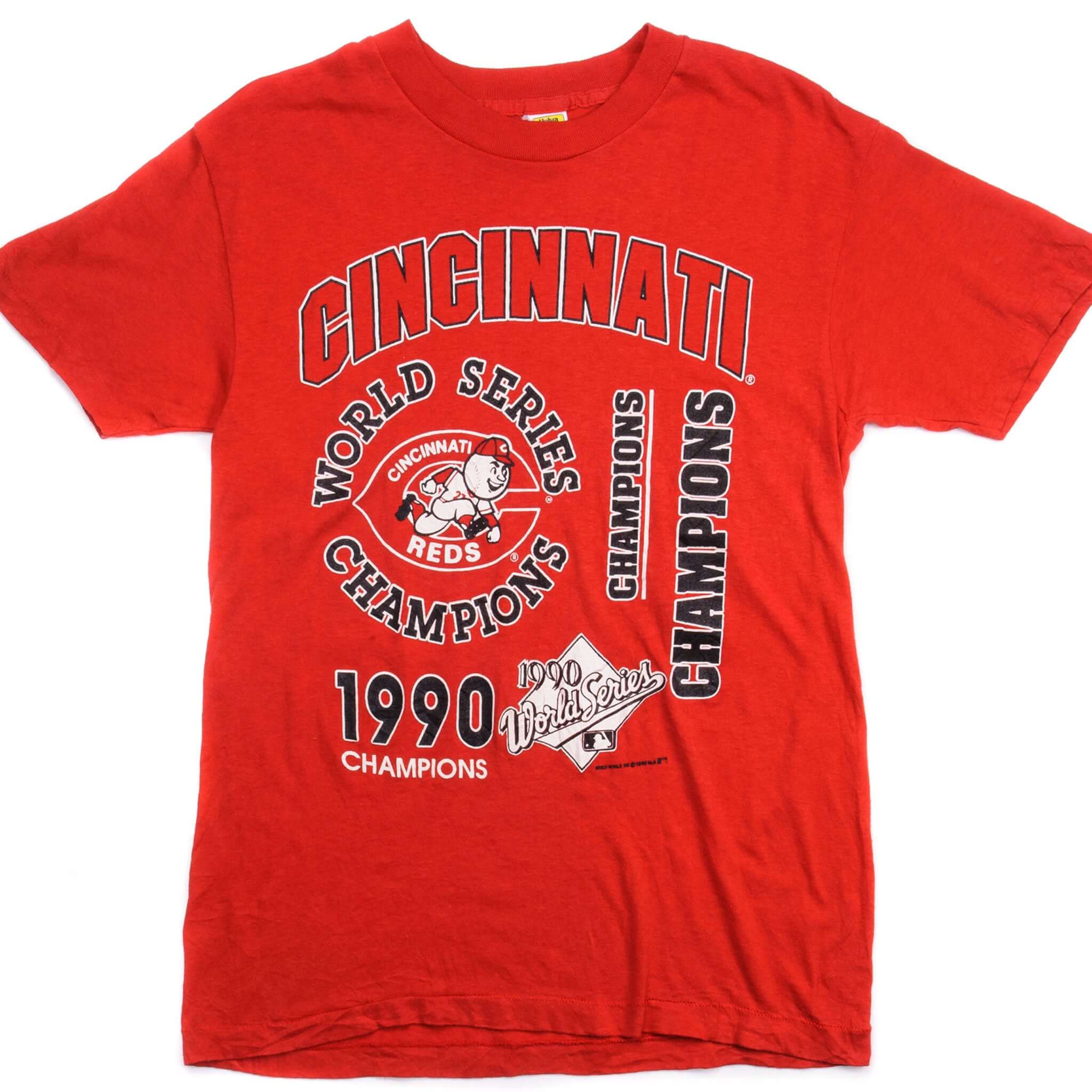 Sports / College Vintage MLB Cincinnati Reds World Champions Tee Shirt 1990 Small Made in USA