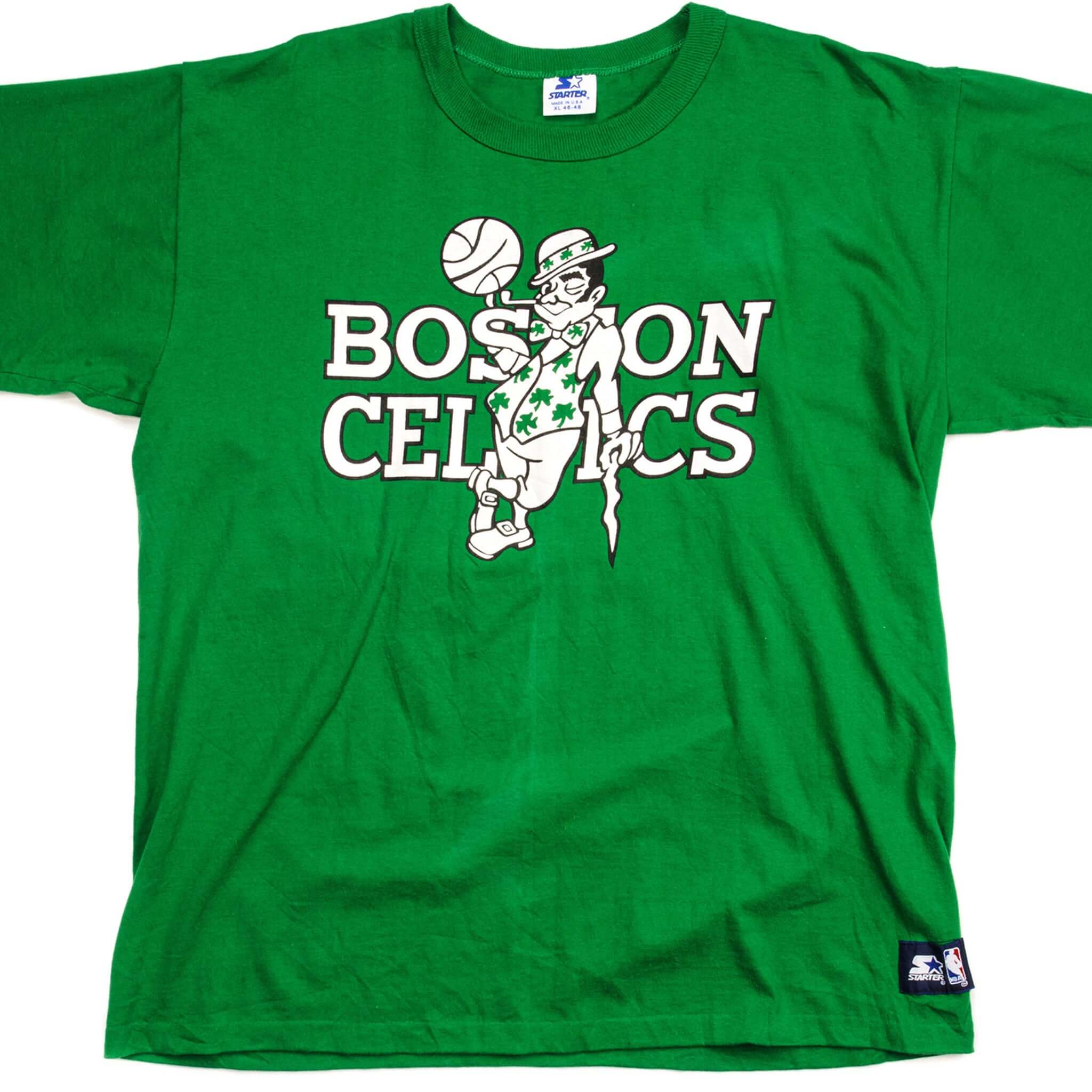 VINTAGE STARTER NBA BOSTON CELTICS TEE SHIRT SIZE XL MADE IN USA