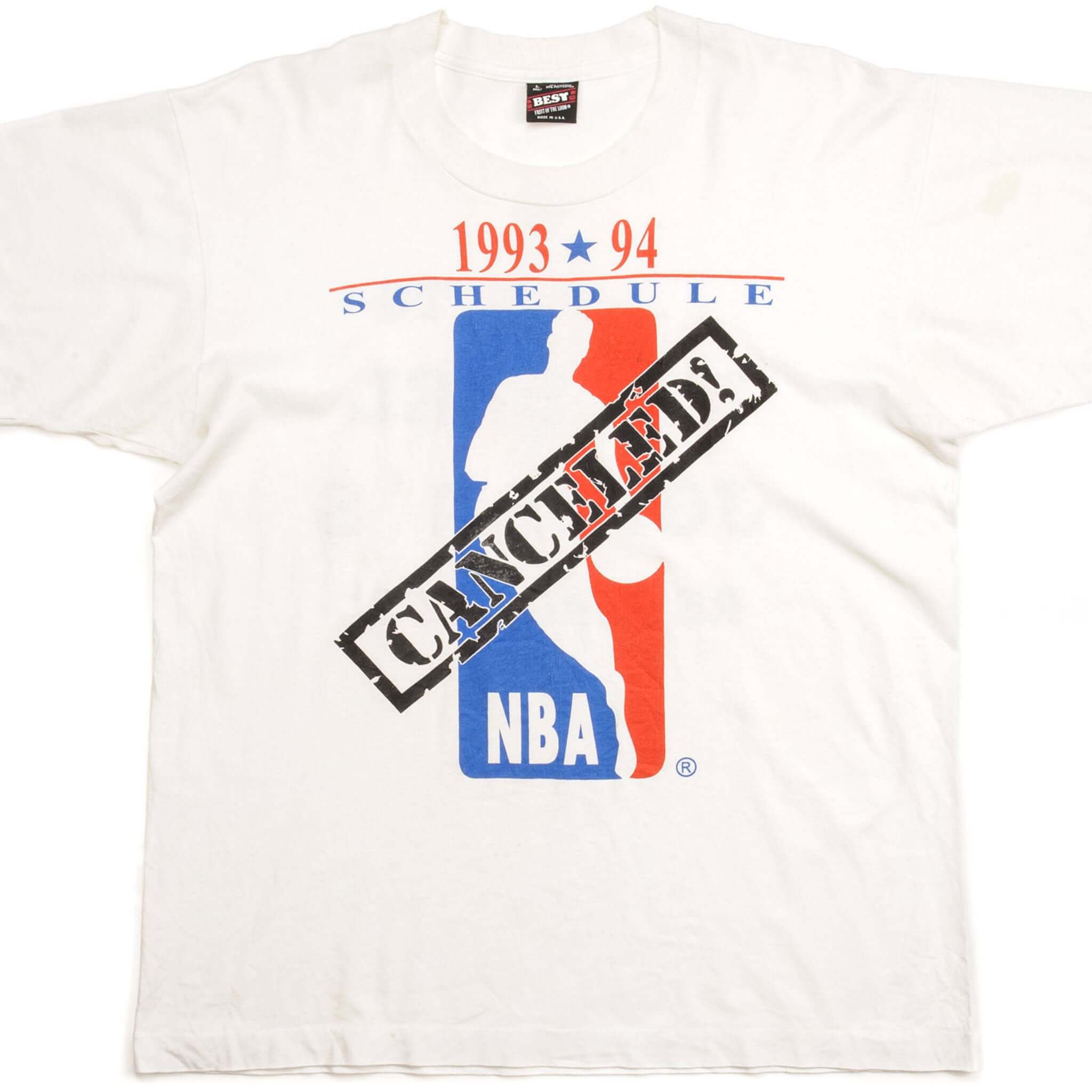 VINTAGE NBA MICHAEL JORDAN'S RETIREMENT TEE SHIRT 1993 SIZE LARGE MADE IN USA
