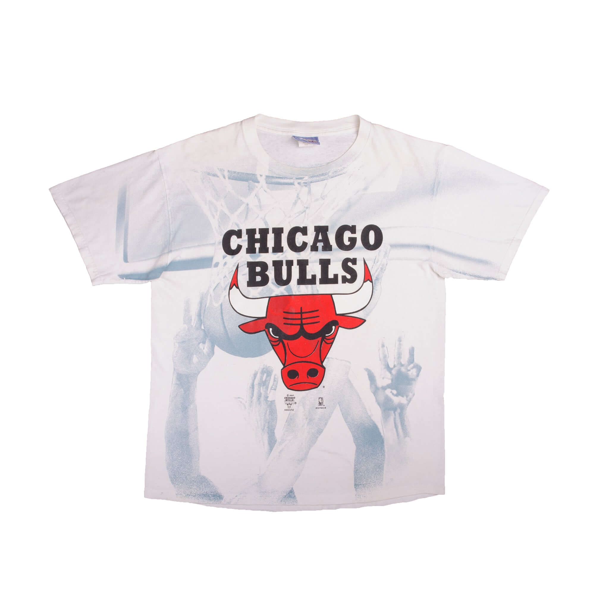 Vintage All Over Print NBA Chicago Bulls Champions Tee Shirt 2000S Size Large. Made In USA