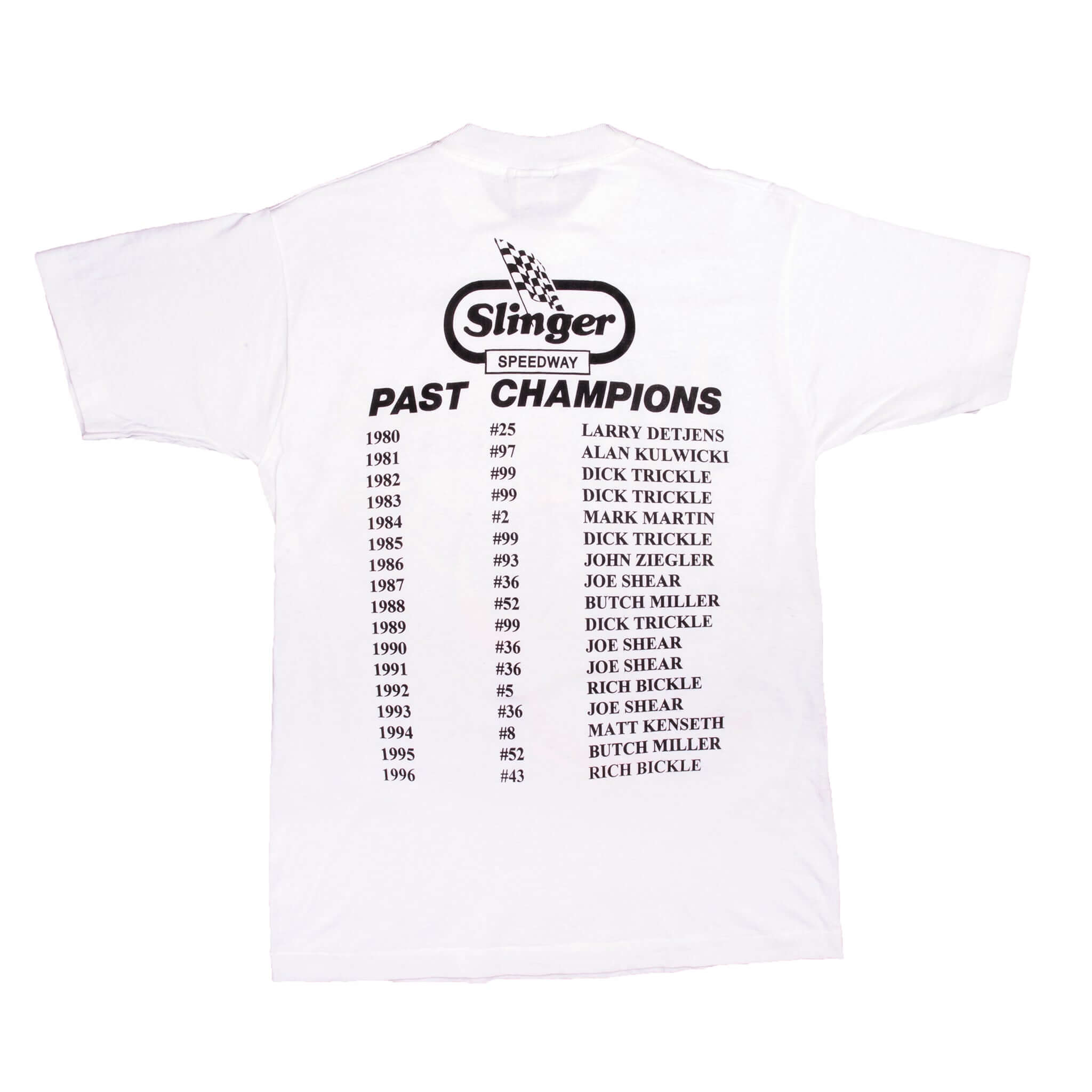 Autographed Vintage Nascar 18th Annual Nationals 1996 Tee Shirt Size M With Single Stitch Sleeves. Made In USA