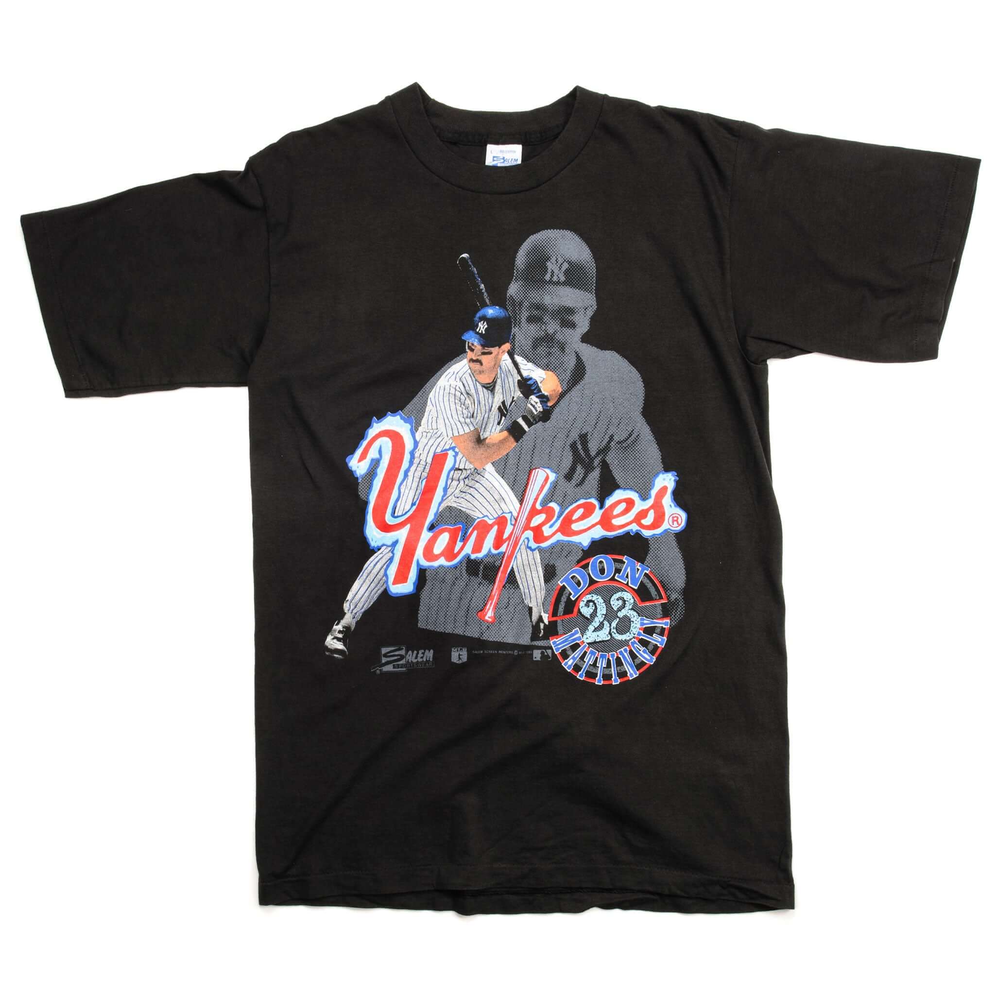 VINTAGE MLB NY YANKEES DON MATTINGLY TEE SHIRT 1989 SIZE MEDIUM MADE IN USA