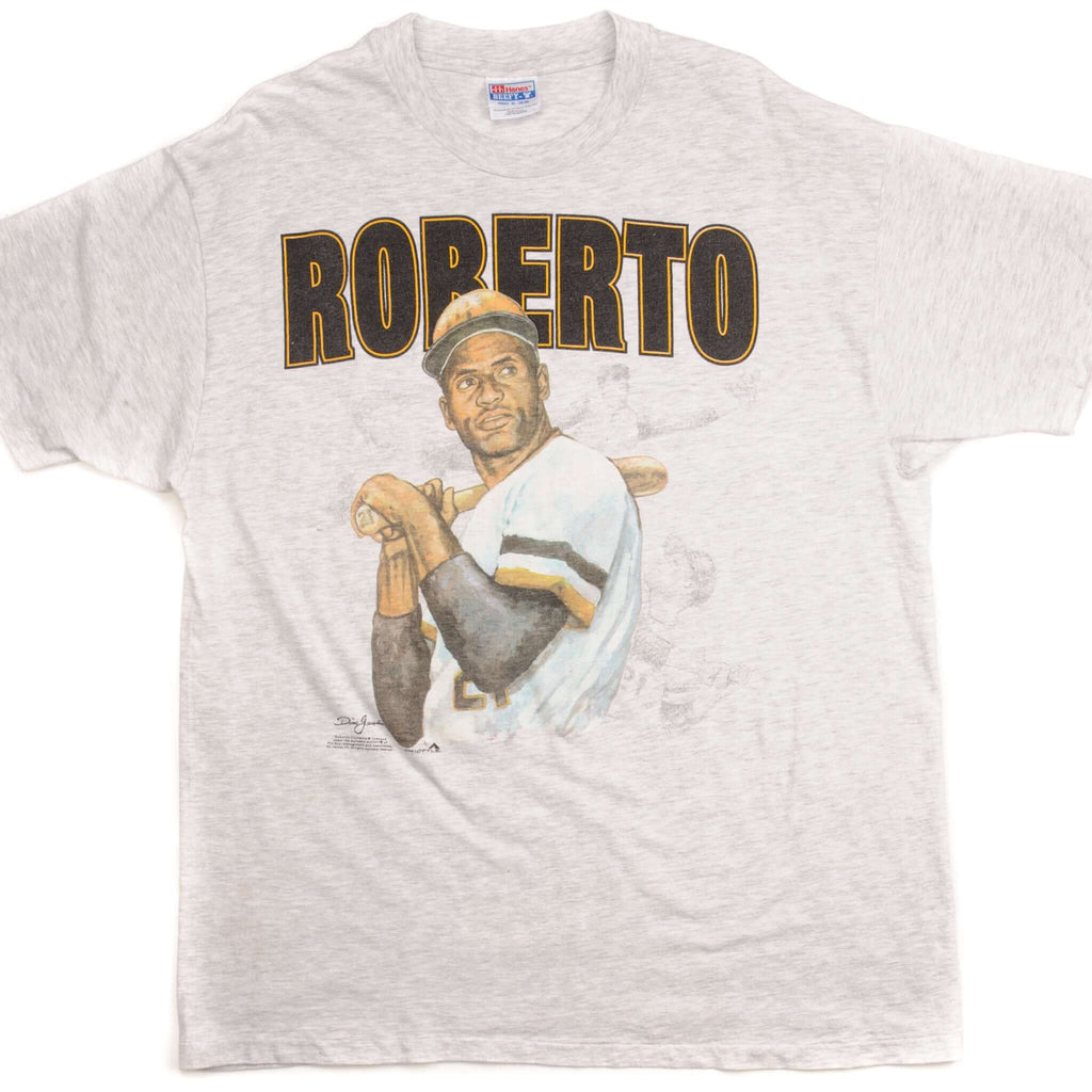 VINTAGE MLB ROBERTO CLEMENTE TEE SHIRT SIZE XL MADE IN USA