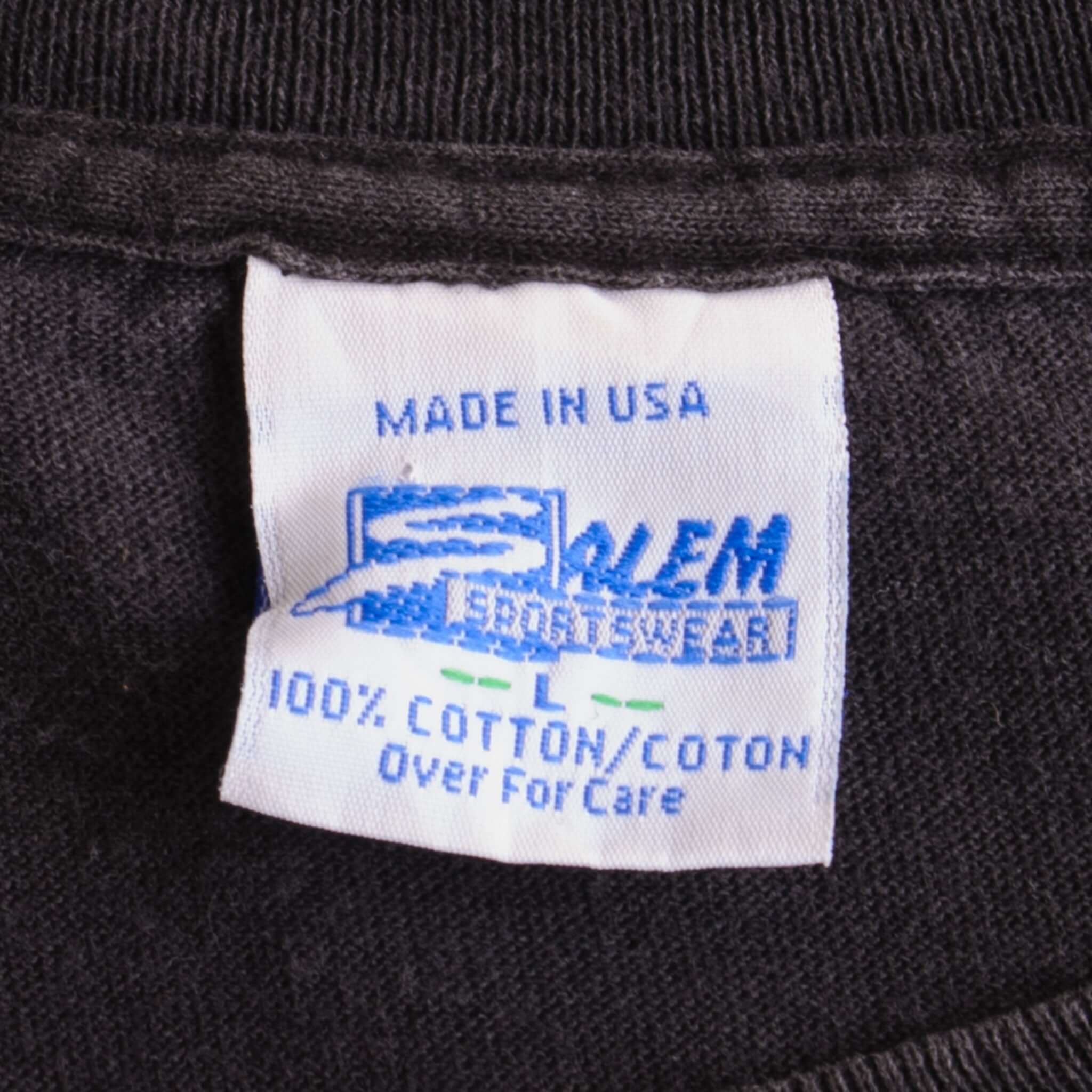 Vintage NFL Washington Redskins 1993 Tee Shirt With Single Stitch Sleeves. Made In USA.