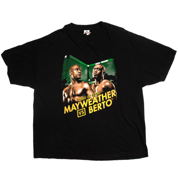 Vintage Mayweather Vs Berto At MGM Grand Tee Shirt 2XL. BLACK