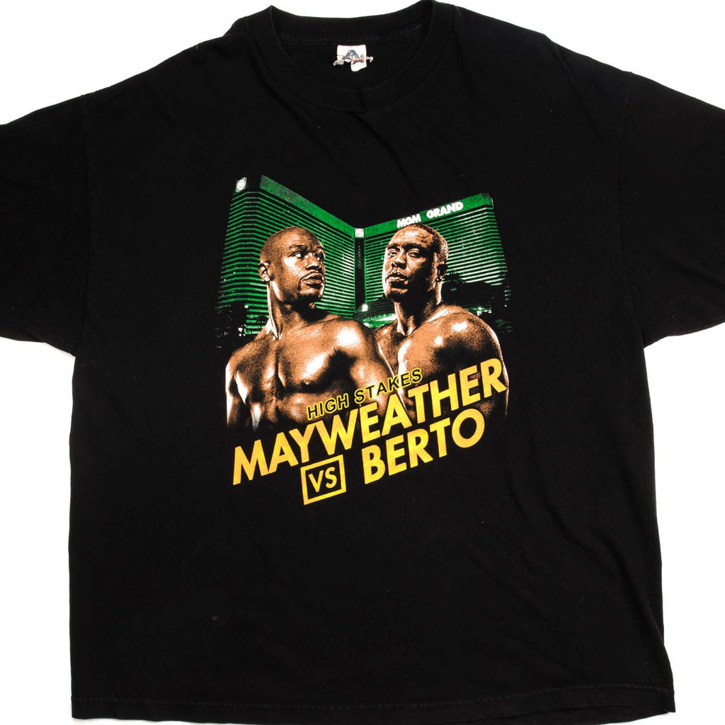 VINTAGE MAYWEATHER VS BERTO TEE SHIRT 2XL