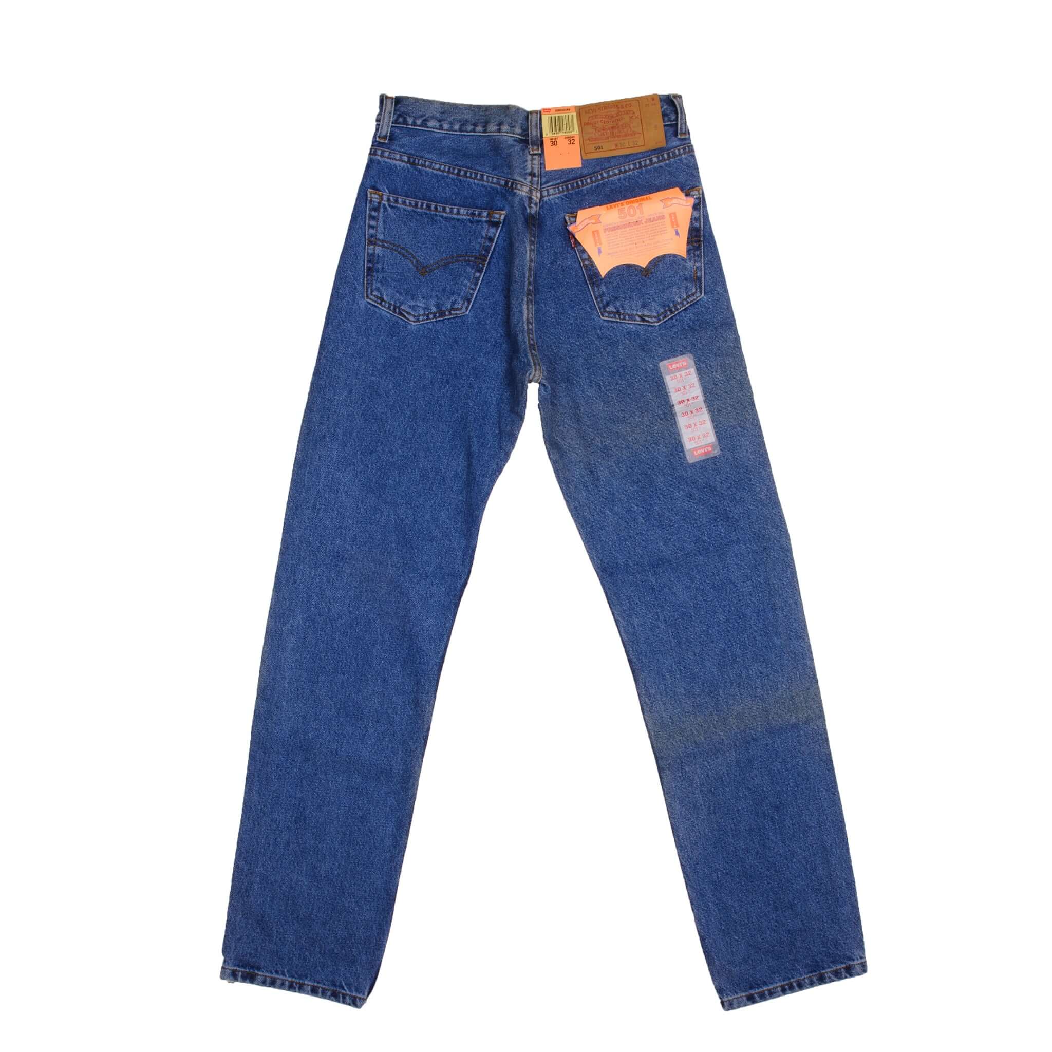 Beautiful Blue Levis 501 Jeans 1993 Size on Tag 30X32 Back Button #913