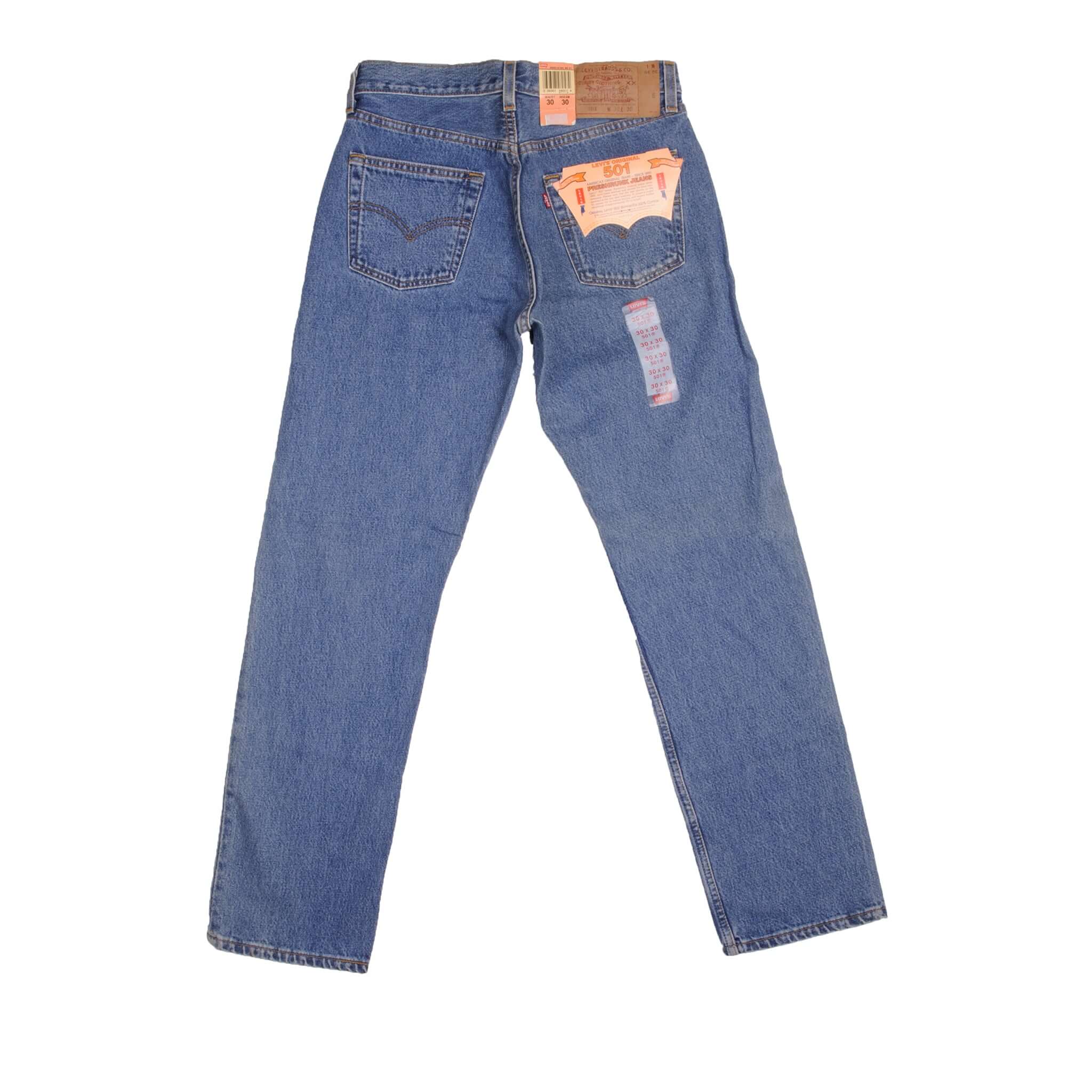 Beautiful Indigo Levis 501 Jeans 1993 Size on Tag 30X30 Back Button #553
