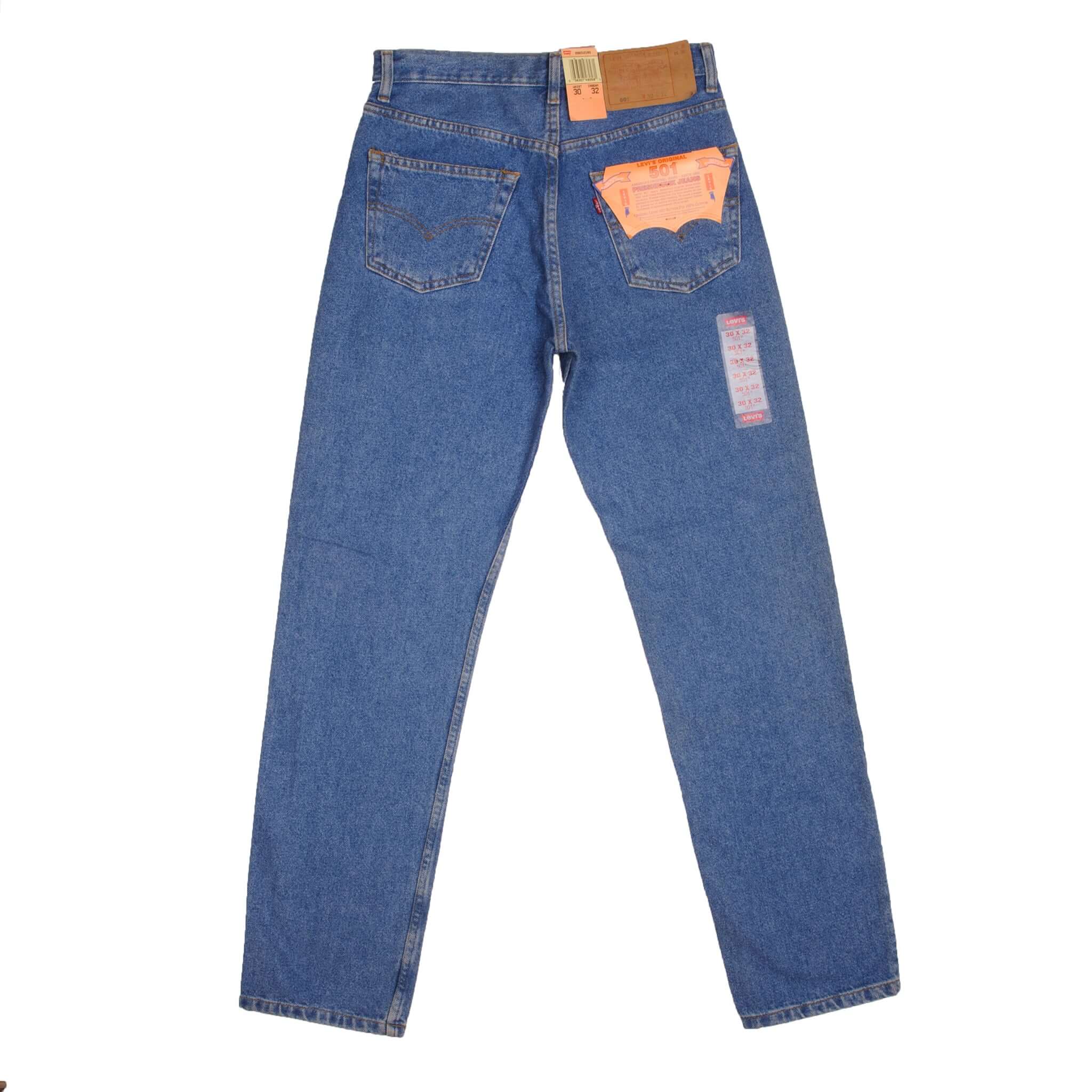 Beautiful Indigo Levis 501 Jeans 1990's Made in USA. Size on Tag 30X32 Back Button #913