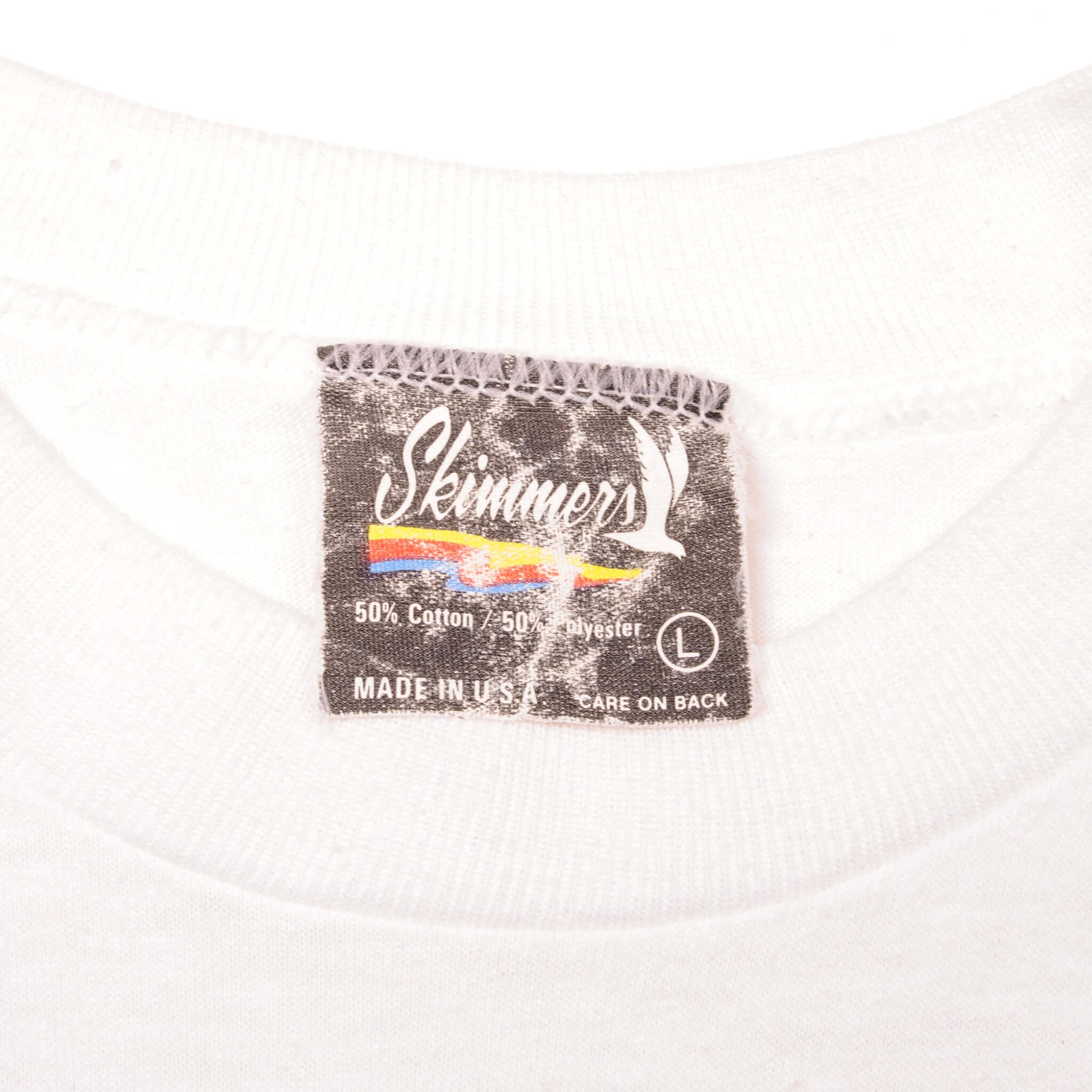 Vintage Bike Week Daytona International Speedway Long Sleeves Skimmers Tee Shirt 1990s Size Medium Made In USA.