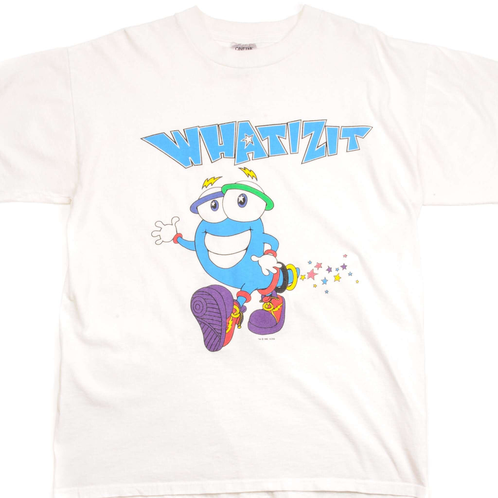 VINTAGE OLYMPIC GAMES ATLANTA 1996 WHATIZIT TEE SHIRT 1990S LARGE MADE IN USA