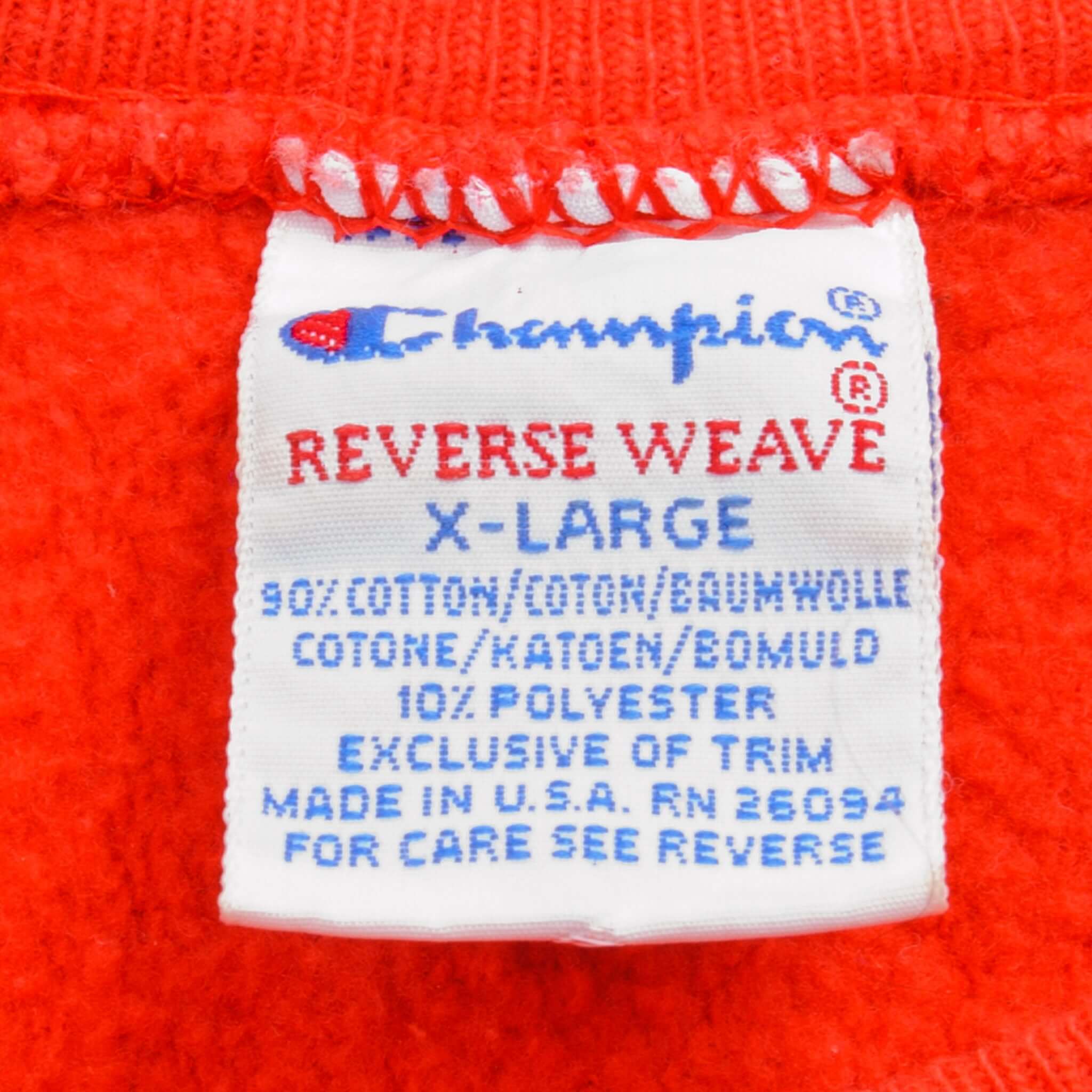 Vintage Champion Reverse Weave Small Logo Sweatshirt 1990S Size XLarge Made In USA