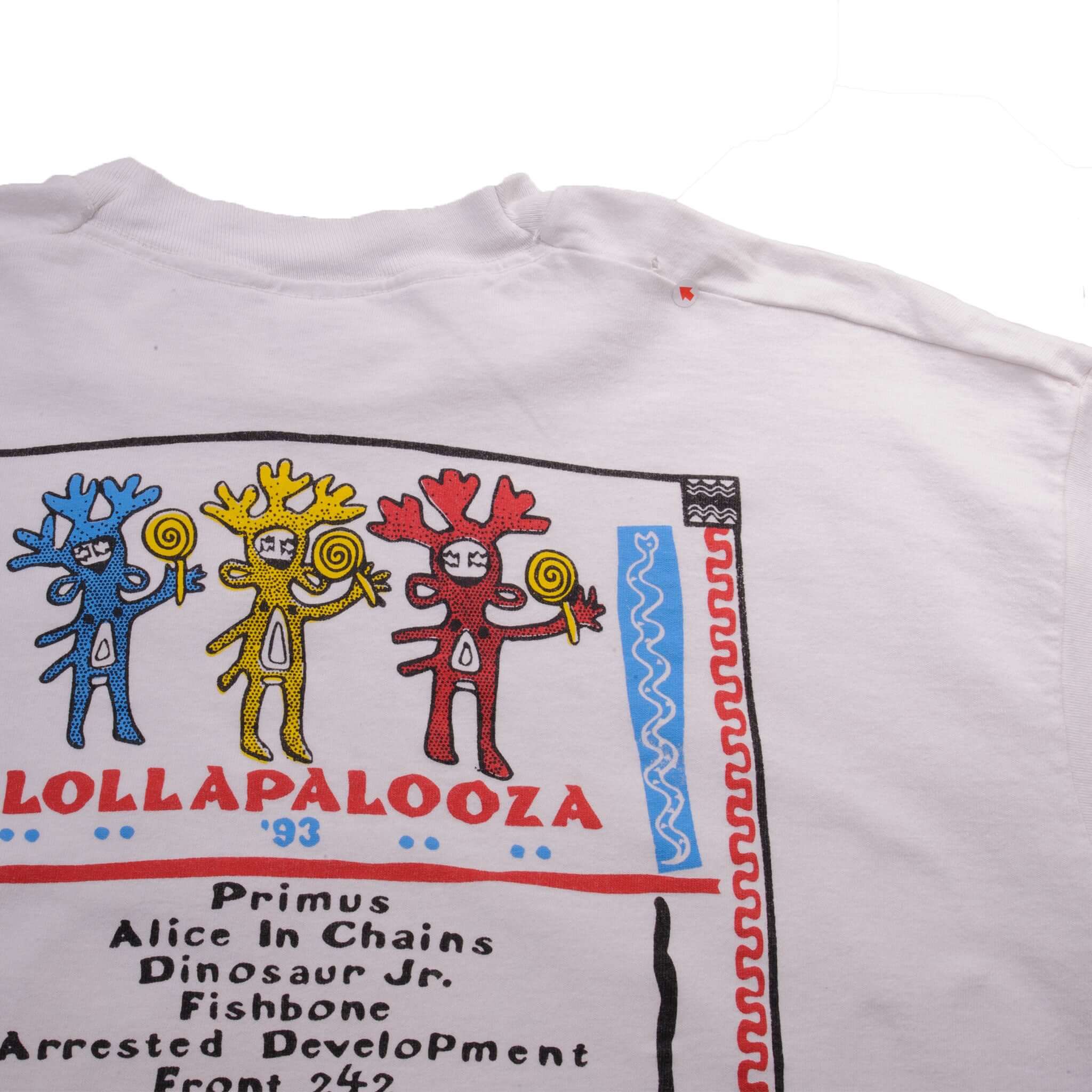 Vintage Alice In Chains Lollapalooza' 93 Tee Shirt 1994 Size XL Made In USA With Single Stitch Sleeves