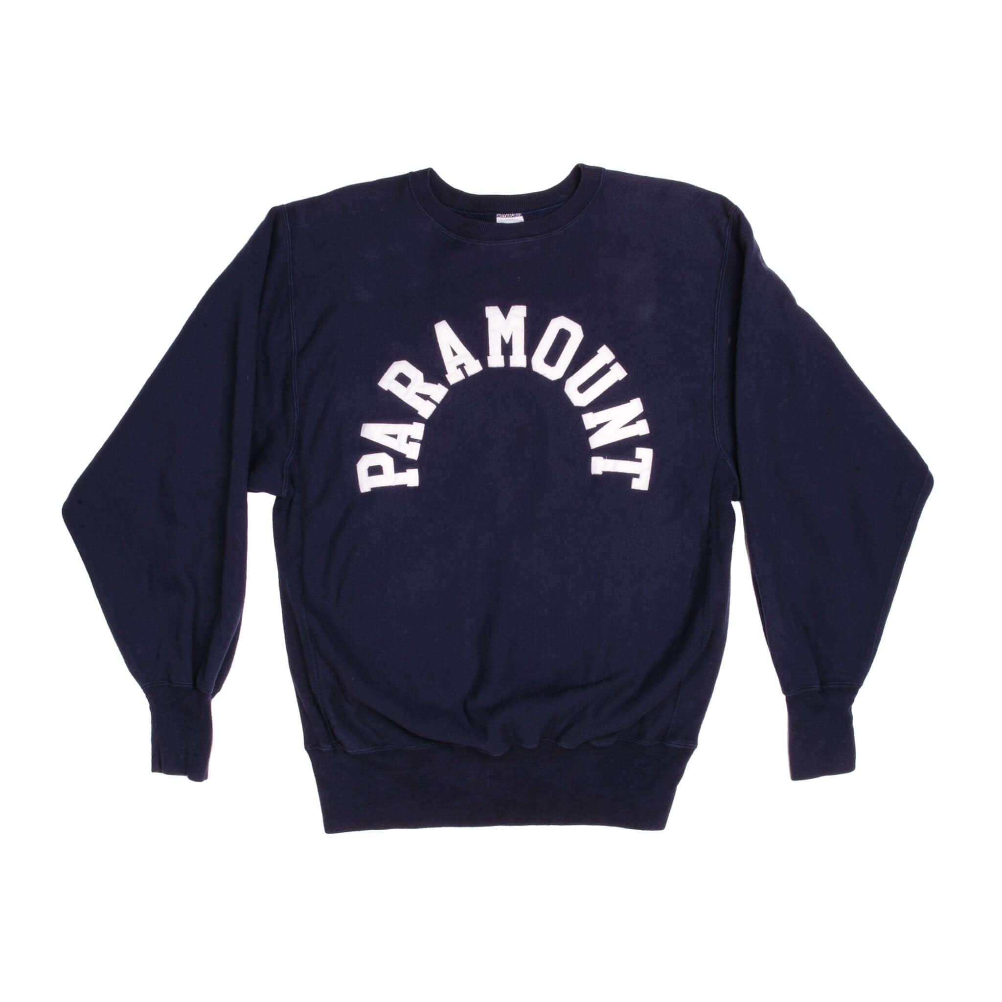 Vintage Black Champion Reverse Weave Paramount Crewneck Sweater 90S Size XLarge. Made In USA.