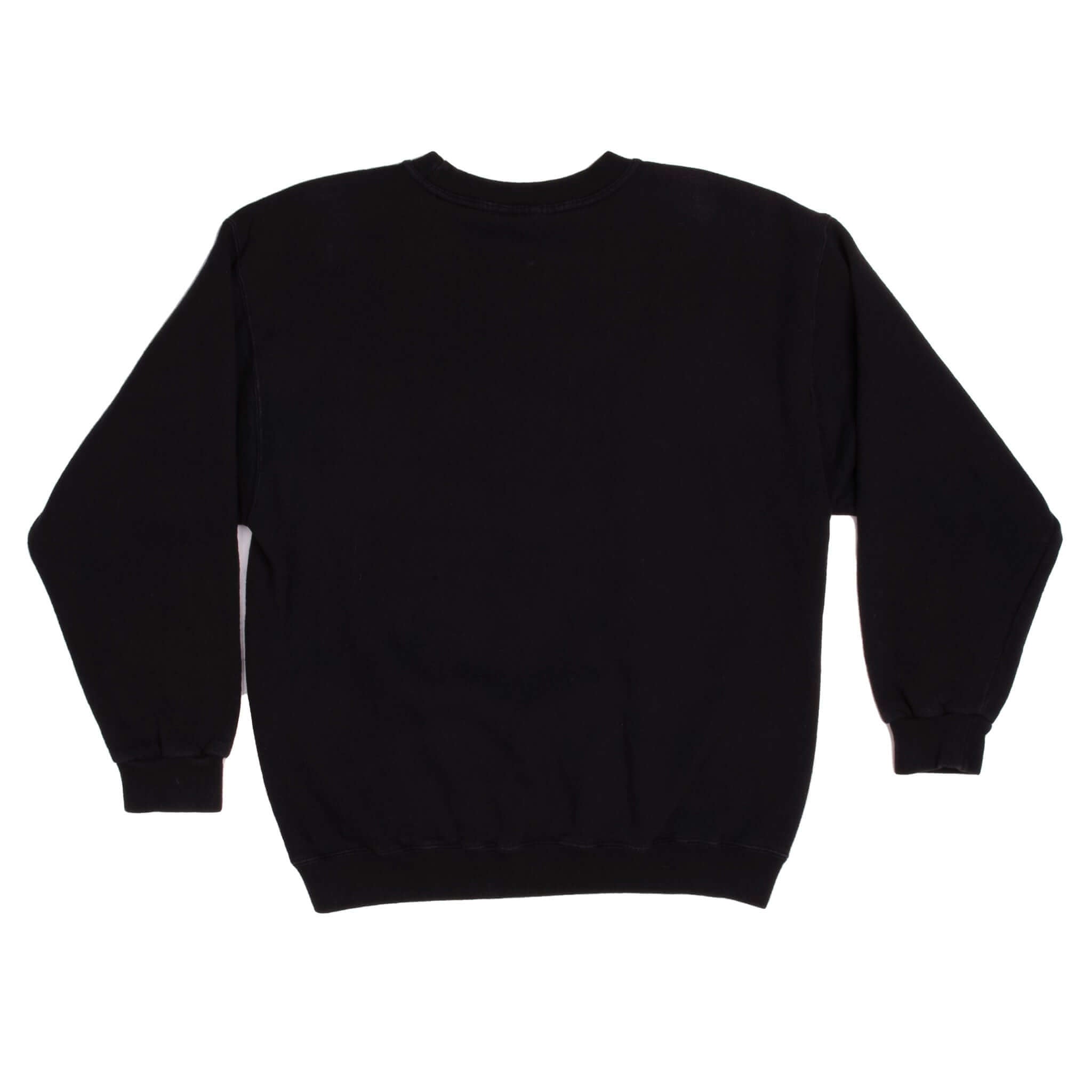 Vintage Black Nike Swoosh Sweatshirt Late 90s Size Medium Made In USA.