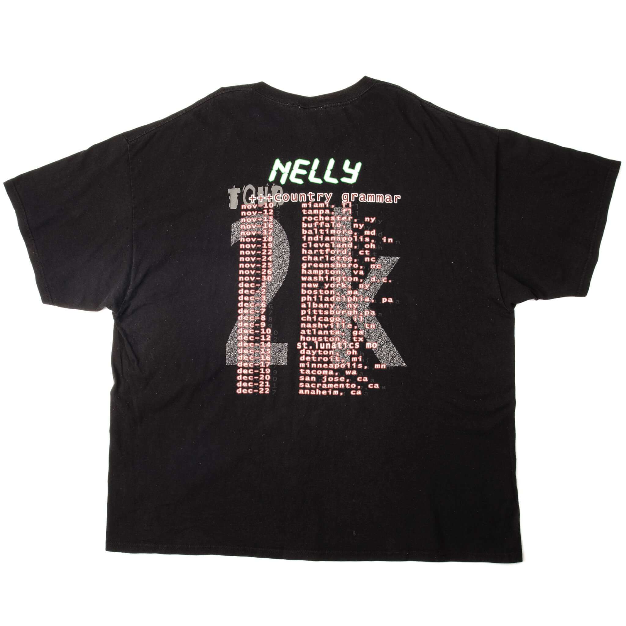 Vintage Nelly 2K Tour Tee Shirt Size 3XL Black