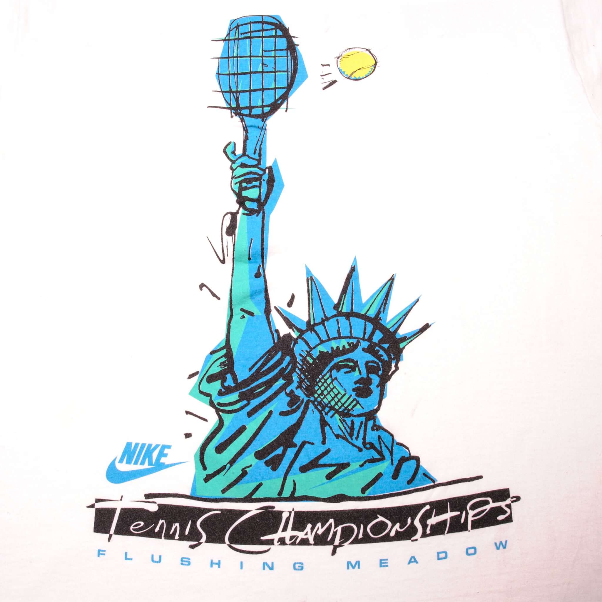 VINTAGE NIKE TENNIS CHAMPIONSHIPS TEE SHIRT 1987-1992 SIZE LARGE MADE IN USA