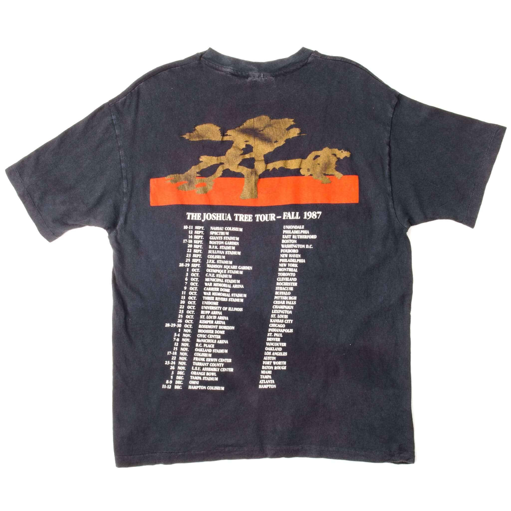 VINTAGE U2 THE JOSHUA TREE TOUR FALL 1987 TEE SHIRT SIZE MEDIUM MADE IN USA