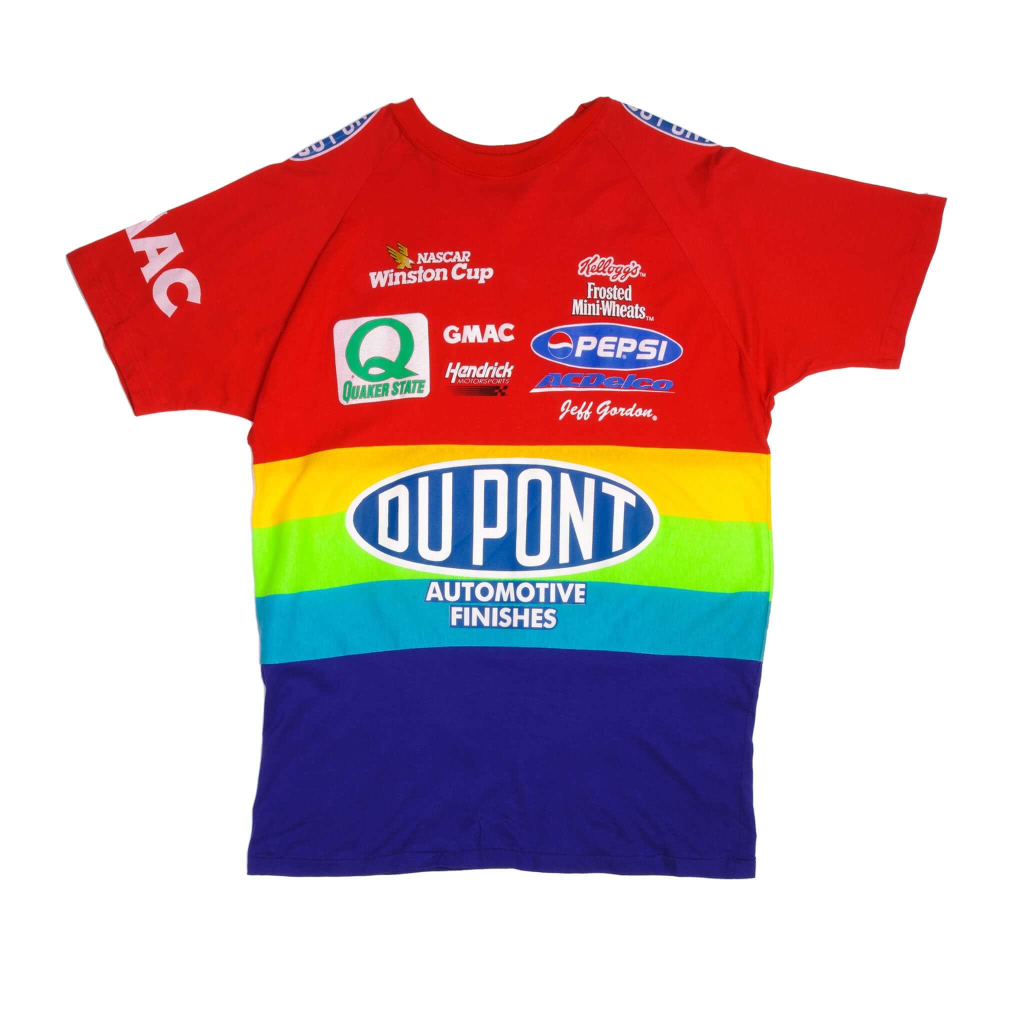 Vintage Rainbow Nascar Winston Cup 24 Tee Shirt 1990s Size XLarge Made In USA