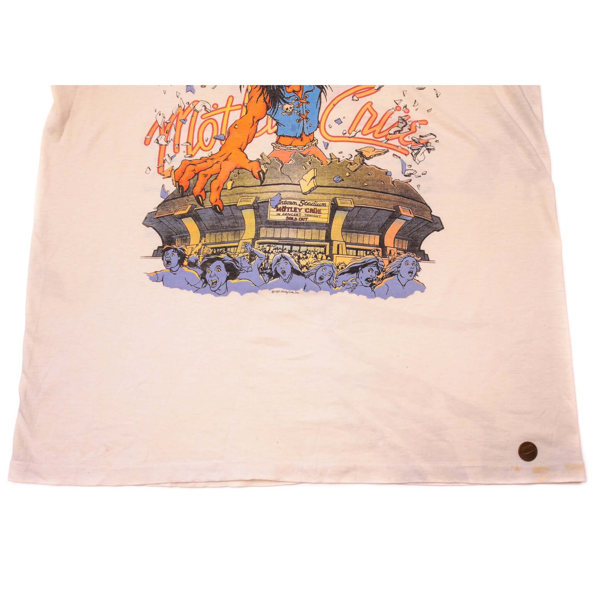 VINTAGE MOTLEY CRUE TOUR TEE SHIRT 1987 SIZE LARGE MADE IN USA