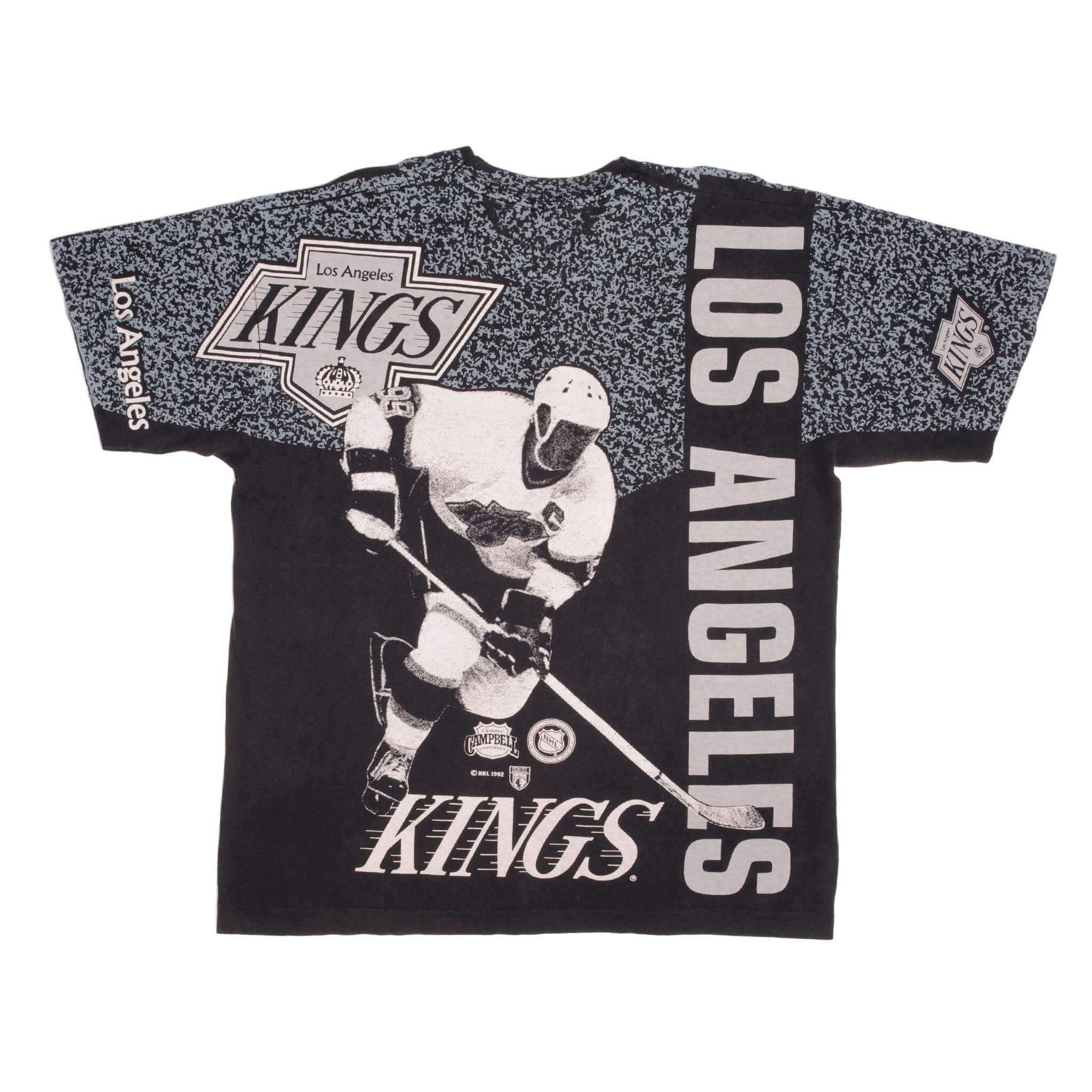 Vintage NHL Los Angeles Kings Tee Shirt 1992 Size XLarge with single stitch sleeves.