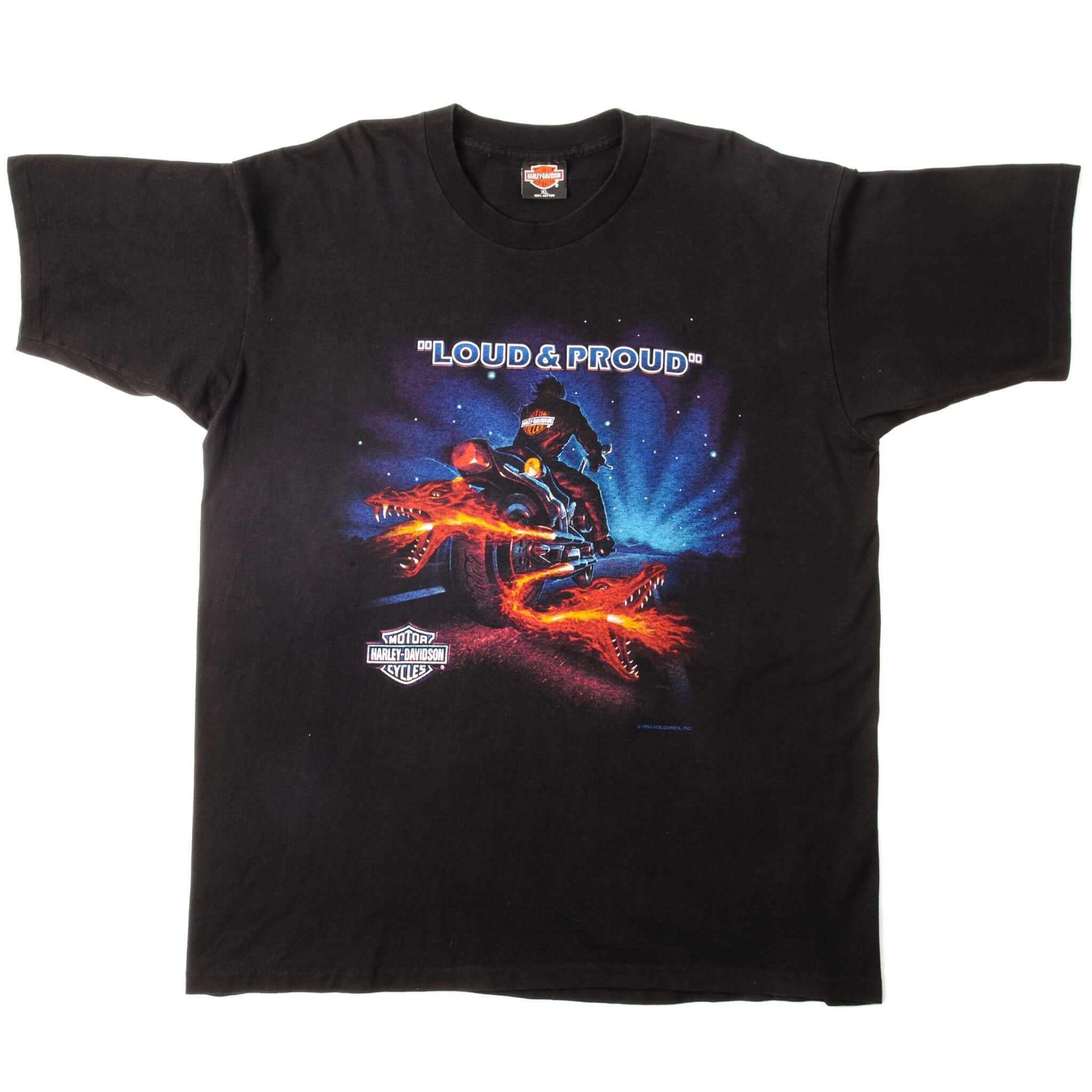 Vintage Harley Davidson Loud And Proud Tee Shirt 1995 Size XL Made In USA.