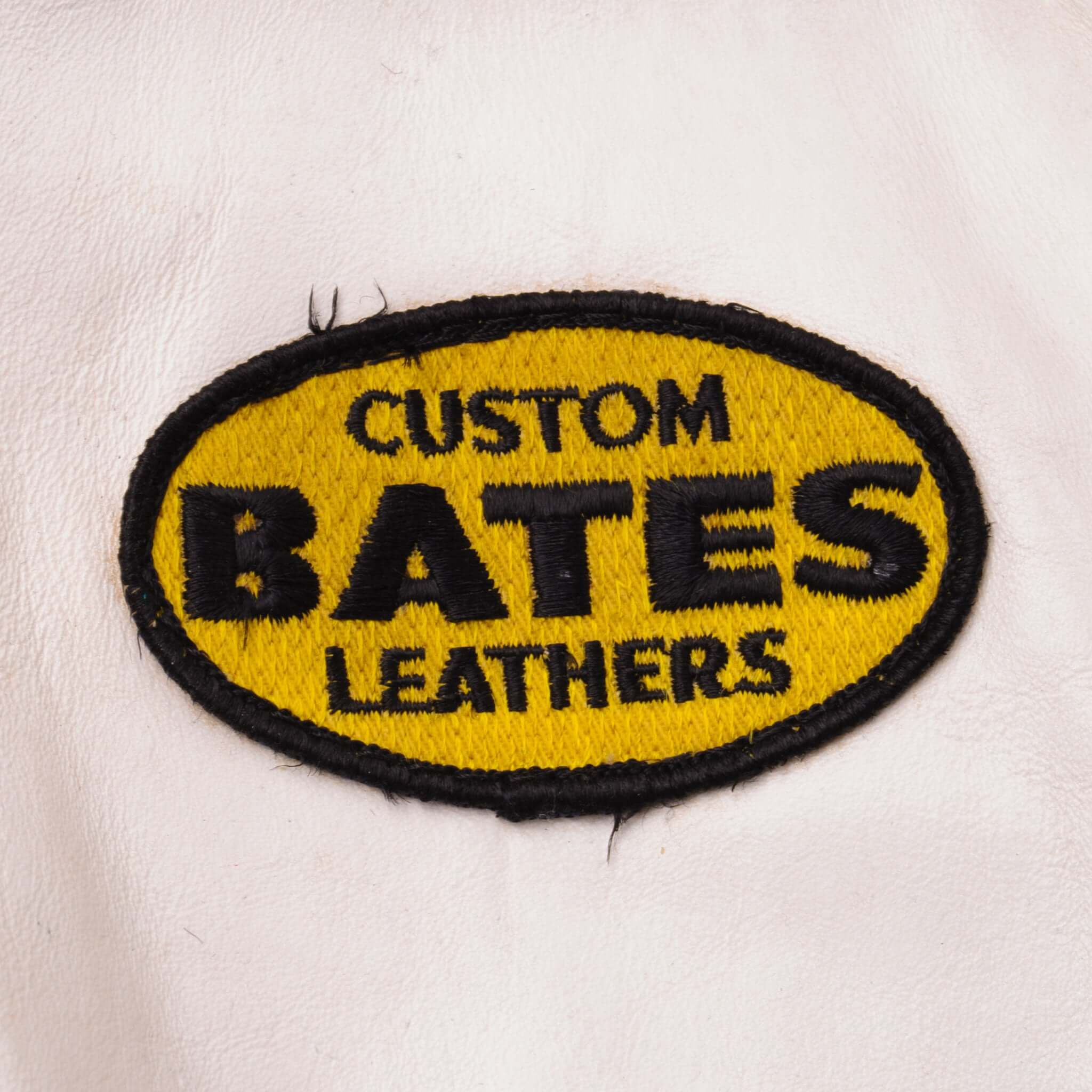 Vintage Bates Marty Calabra 39 Racing Leather Jacket 1970S Size Medium