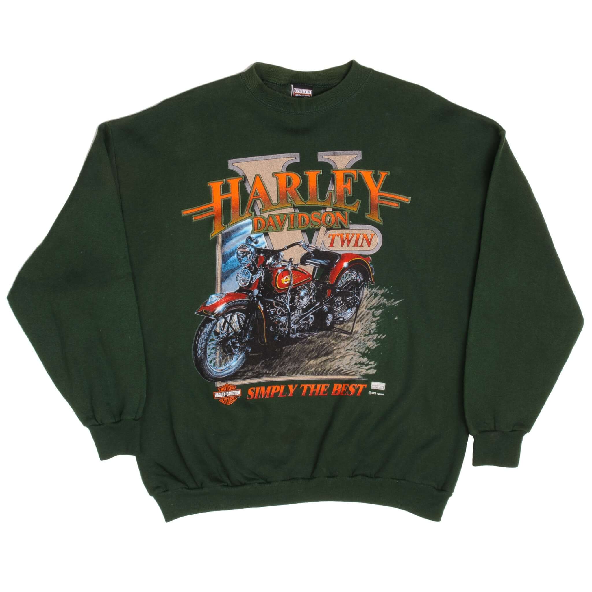 Vintage Harley Davidson Twin Simple The Best Sweatshirt Size Large 1990S Made In USA