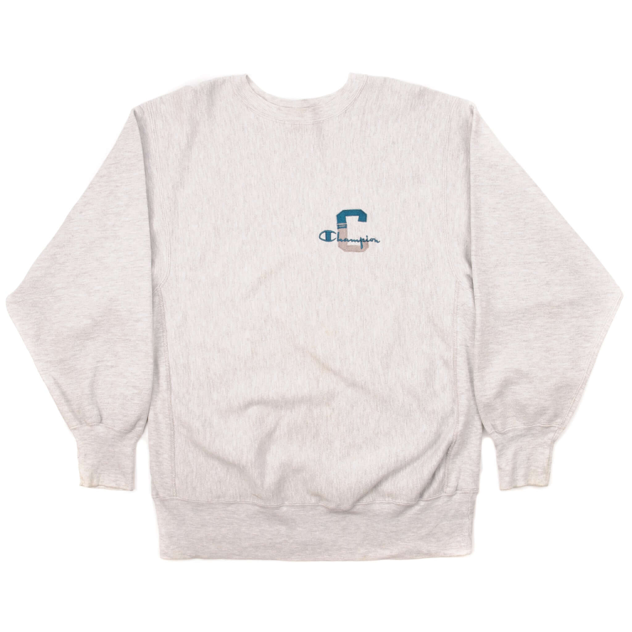 Vintage Champion Reverse Weave Sweatshirt 1990-Mid 1990'S Size Large Made In USA. GREY