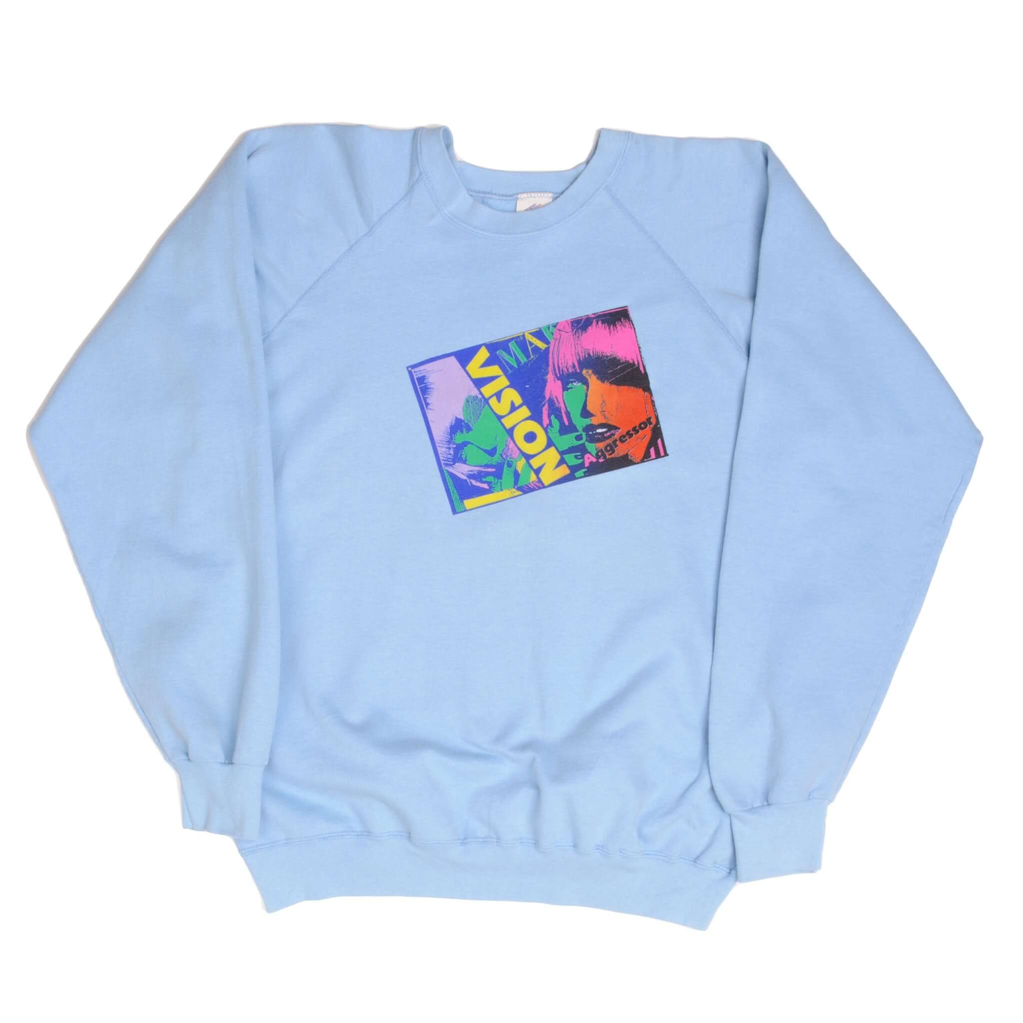 Vintage Vision Streetwear Skate 90S Sweatshirt Size XL  Made In USA