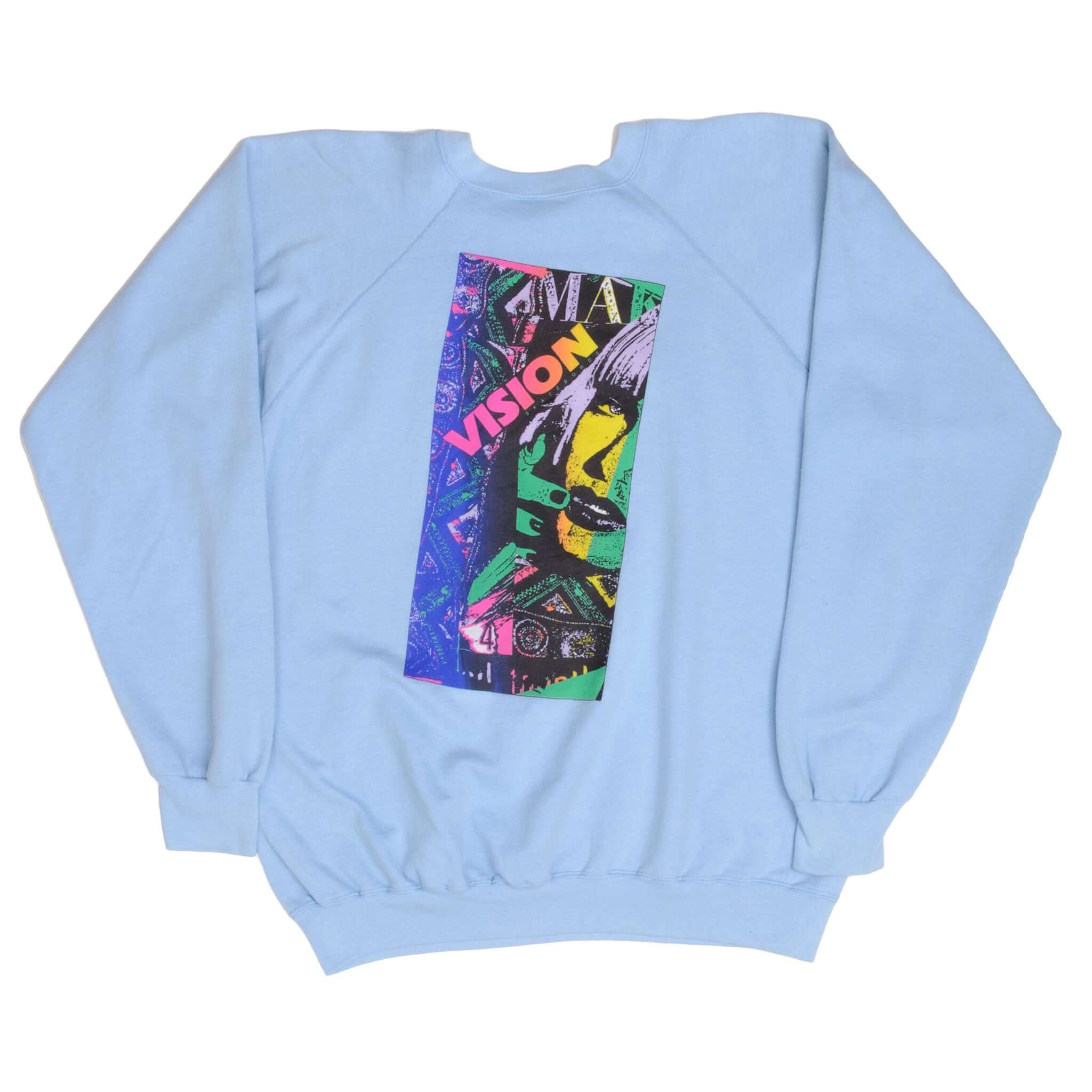 Vintage Vision Streetwear Skate 90S Sweatshirt Size XL  Made In USA