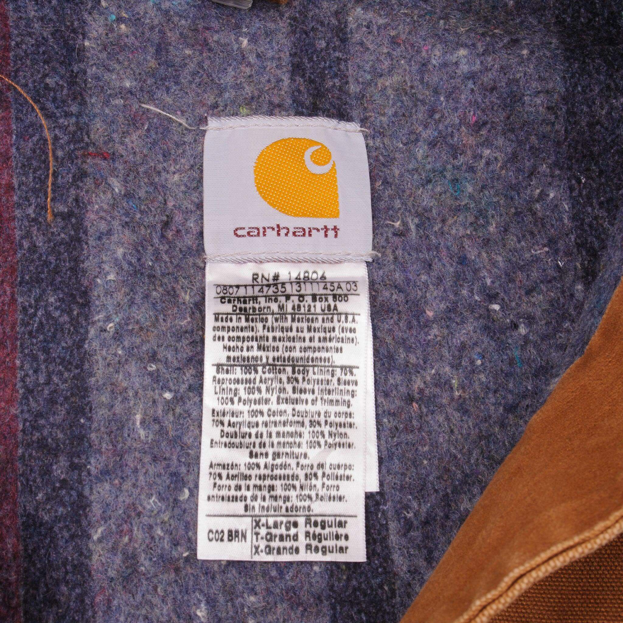 Vintage Carhartt Detroit Style Jacket Size XLarge 1990S