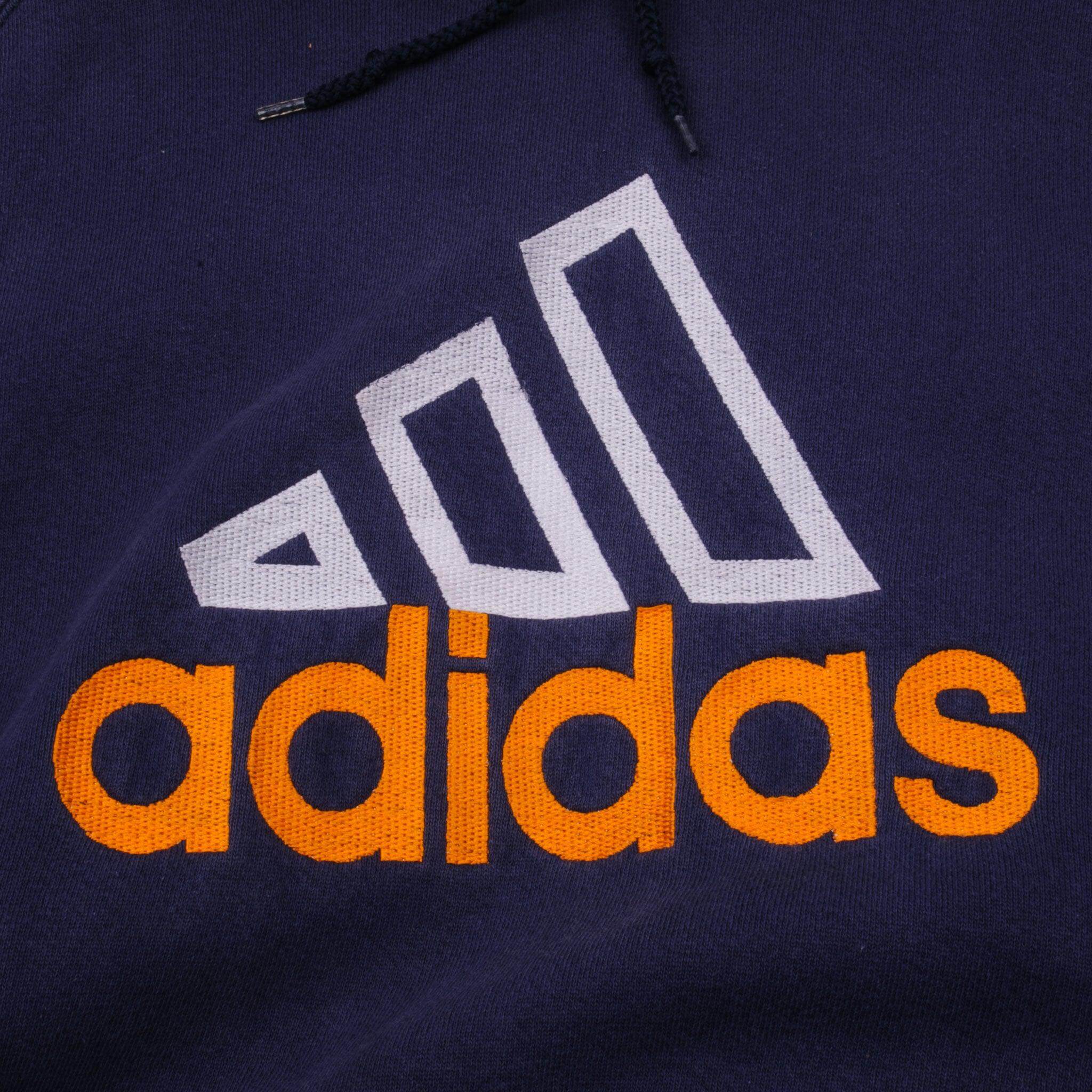 Vintage Adidas Hoodie Sweatshirt 1990S Size Medium Made In USA