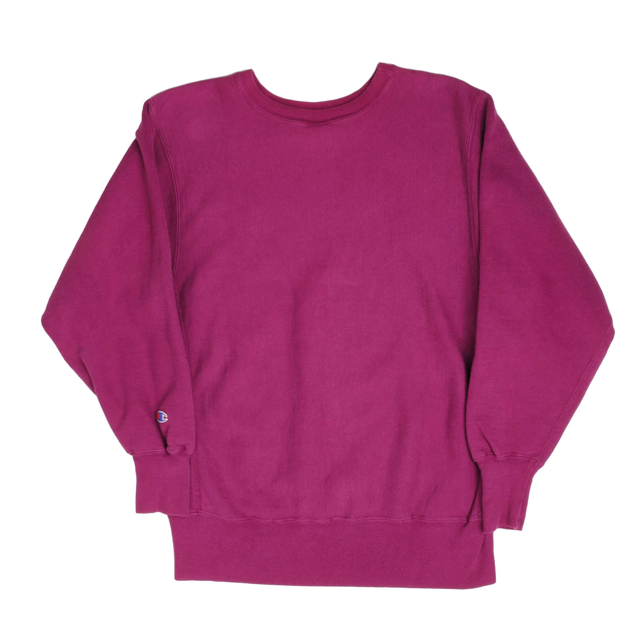Vintage Fuchsia Champion Small Logo Reverse Weave Sweater 90S Size L Made In USA