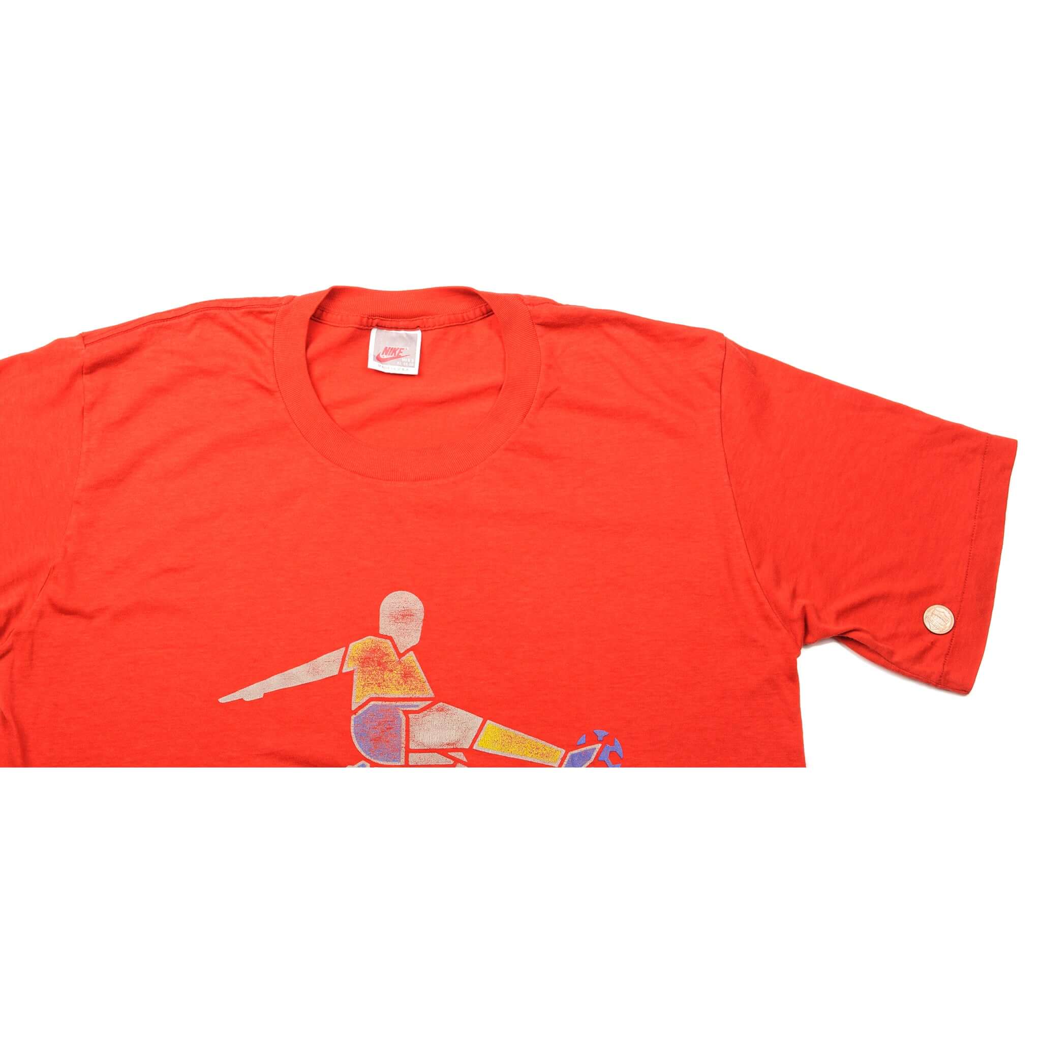 VINTAGE NIKE SOCCER TEE SHIRT 1987-1992 SIZE MEDIUM MADE IN USA