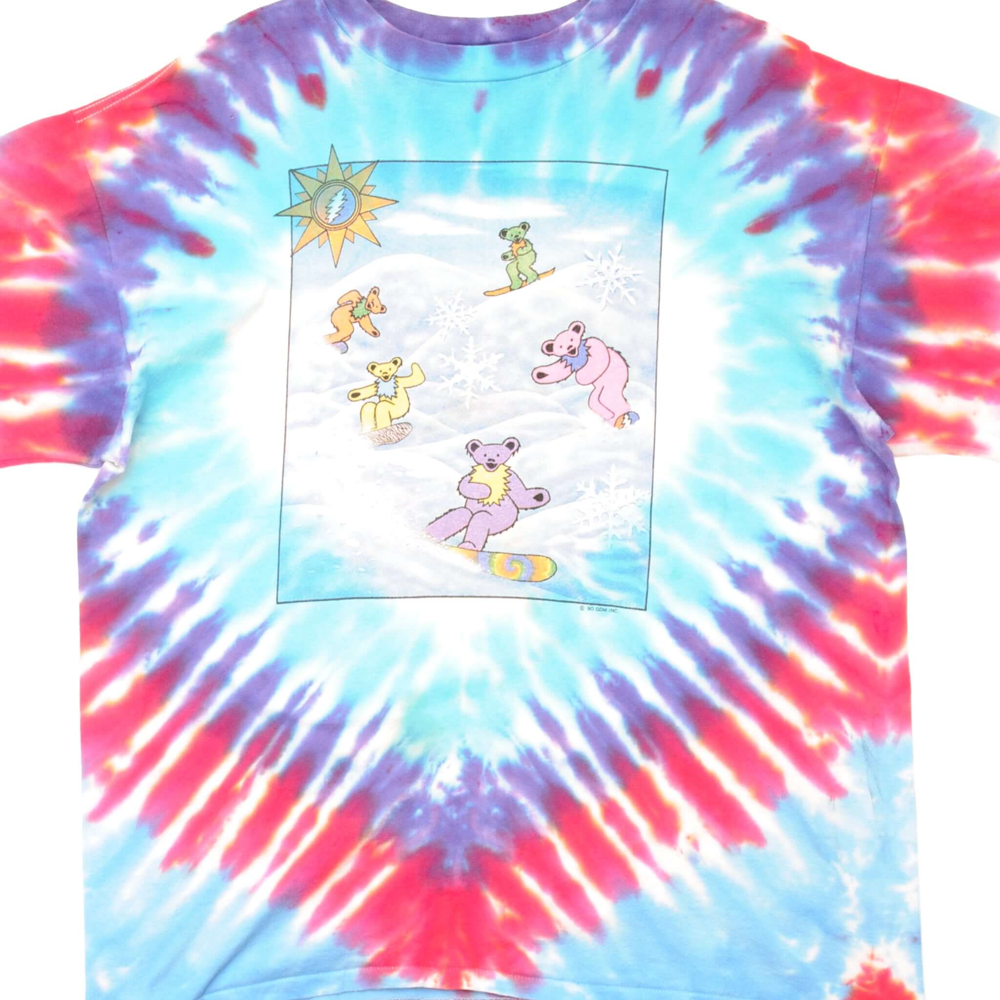 VINTAGE TIE-DYE THE GRATEFUL DEAD TEE SHIRT 1990 SIZE XL MADE IN USA