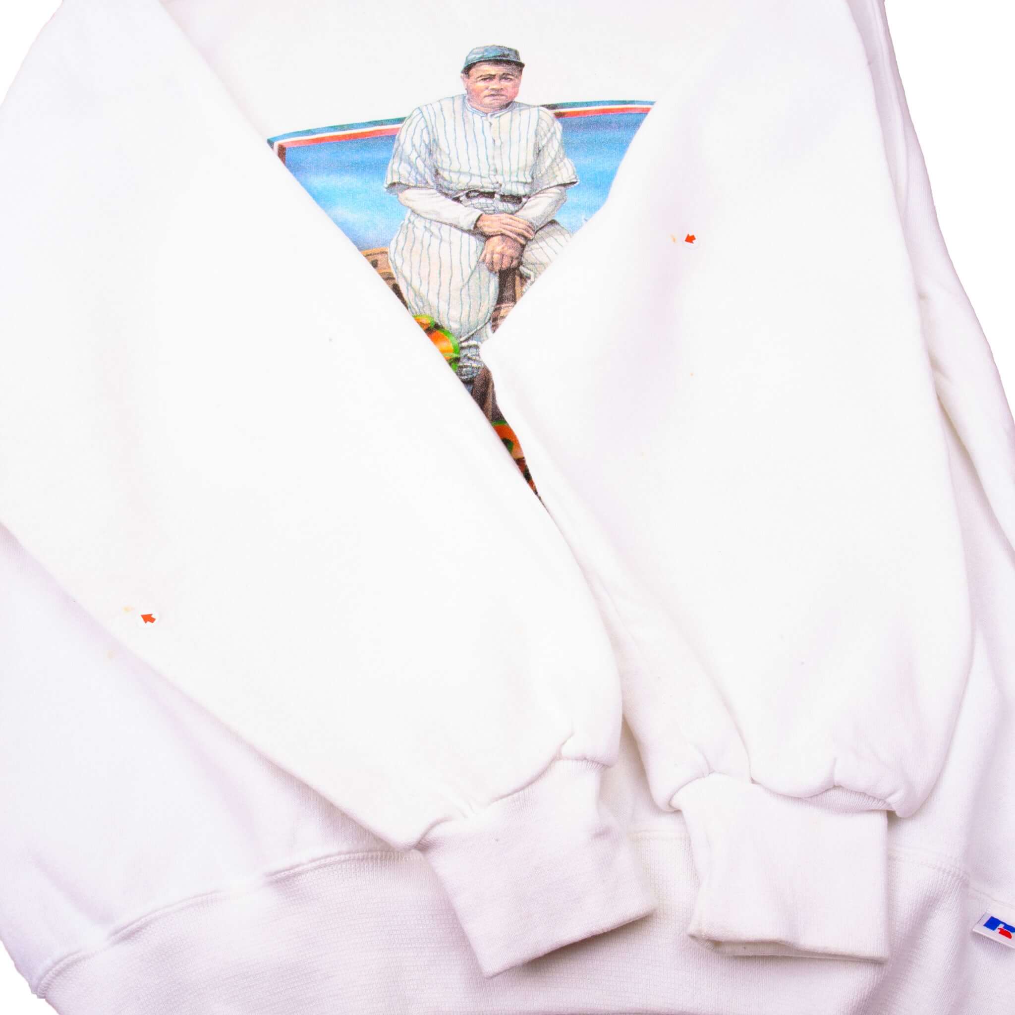 VINTAGE MLB BASEBALL RUTH BABE THE BABE SWEATSHIRT 1980s MEDIUM MADE USA