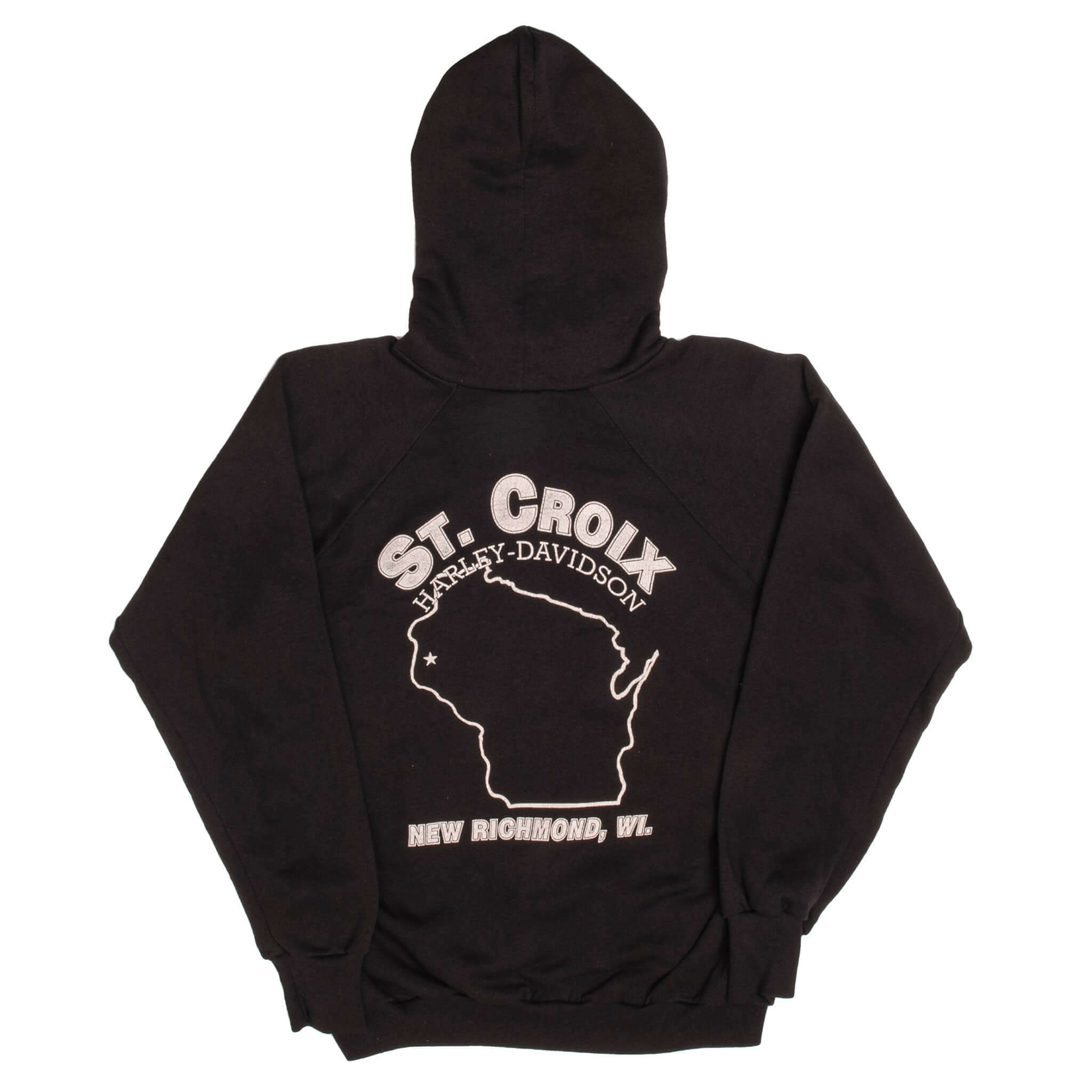 Vintage Harley Davidson 3D Emblem 1991 Hoodie Sweatshirt Size Large Made In USA