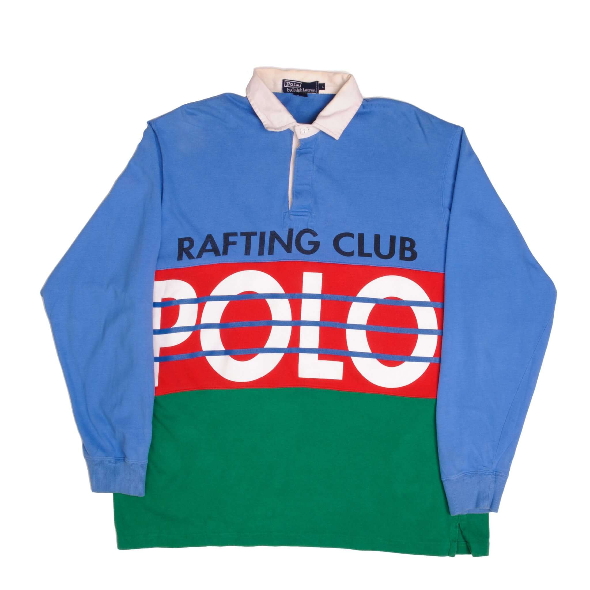 Vintage Polo Ralph Lauren Rafting Club Long Sleeve Polo Shirt 1990S Size Large