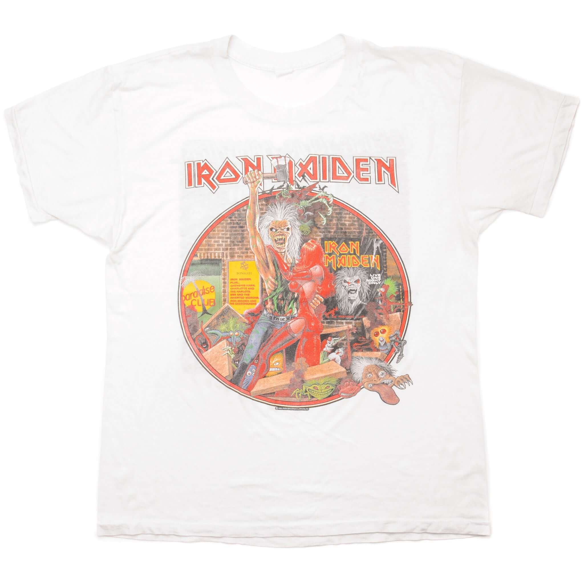 Vintage Iron Maiden Tee Shirt 1990 Size Large With Single Stitch Sleeves. Bring your Daughter... ...To the Slaughter